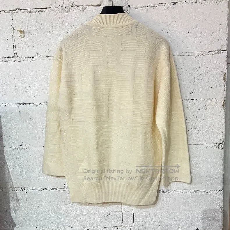 Hermes Hermes Beige Wool Knit Sweater, V-Neck Open Design Size XXS / US 00 / IT 34 - 2 Thumbnail