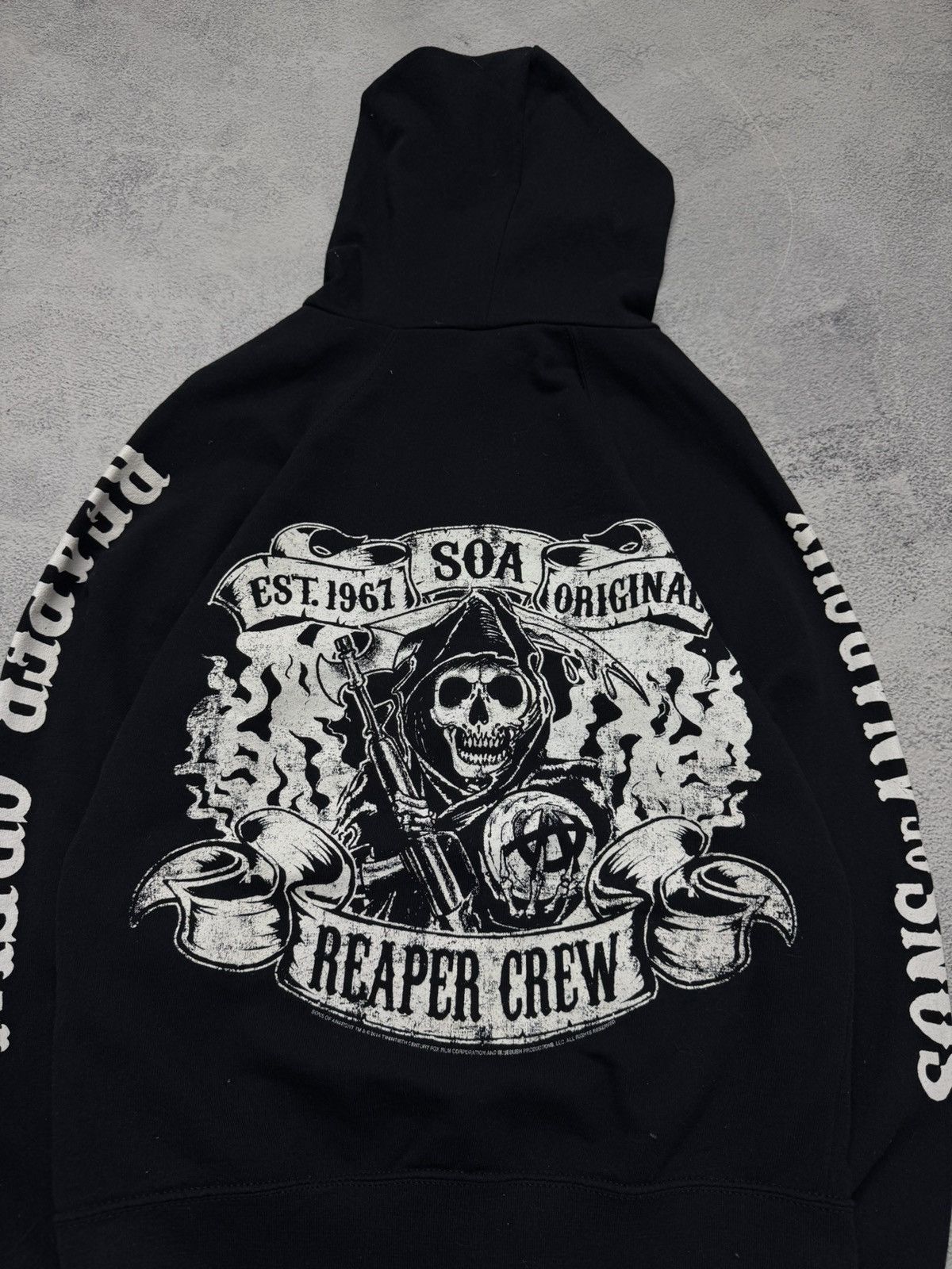 Vintage Vintage Ed Hardy Style Sons of Anarchy Zip Hoodie Size US M / EU 48-50 / 2 - 1 Thumbnail