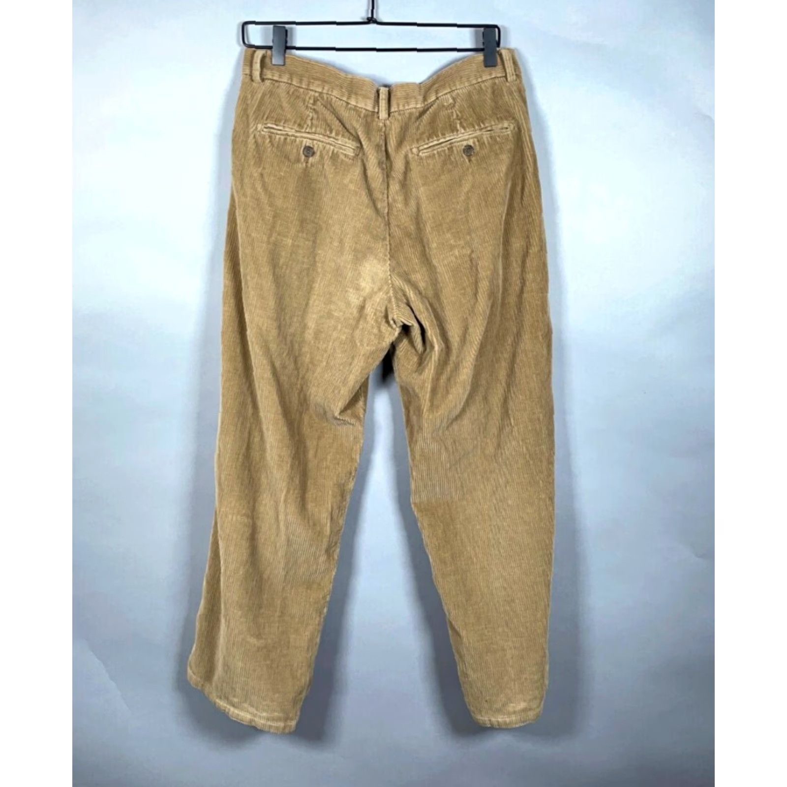 Vintage VTG Vintage Corduroy Pleated Pants - Men’s 32 x 28 - Brown Baggy/Relaxed Fit Chino Style 90s Hipster Retro Bags ZIP Fly Mens 32/28 tag Size US 32 / EU 48 - 2 Thumbnail