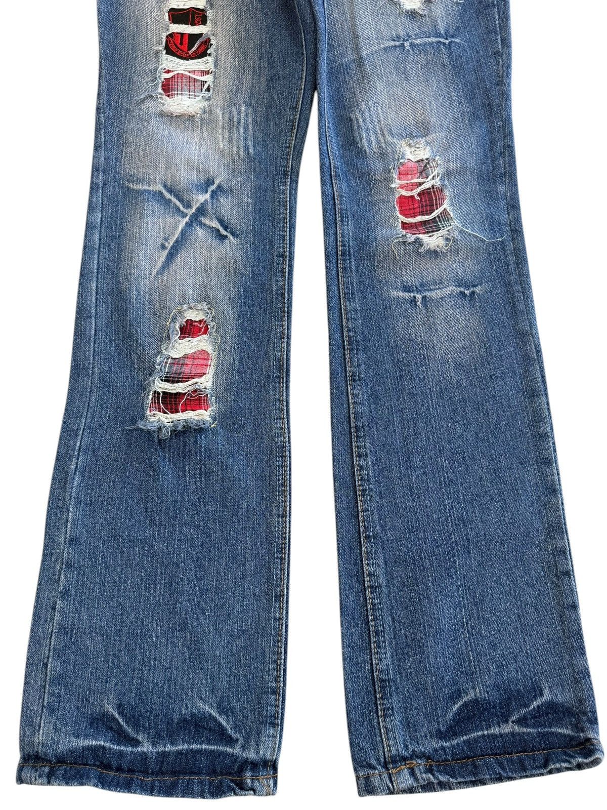 In The Attic In The Attic Blue Faded Wash Patchwork Jeans Size US 32 / EU 48 - 3 Thumbnail