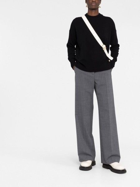 Jil Sander o1s22i1n0125 Oversized crewneck Sweater in Black Size S / US 4 / IT 40 - 2 Thumbnail
