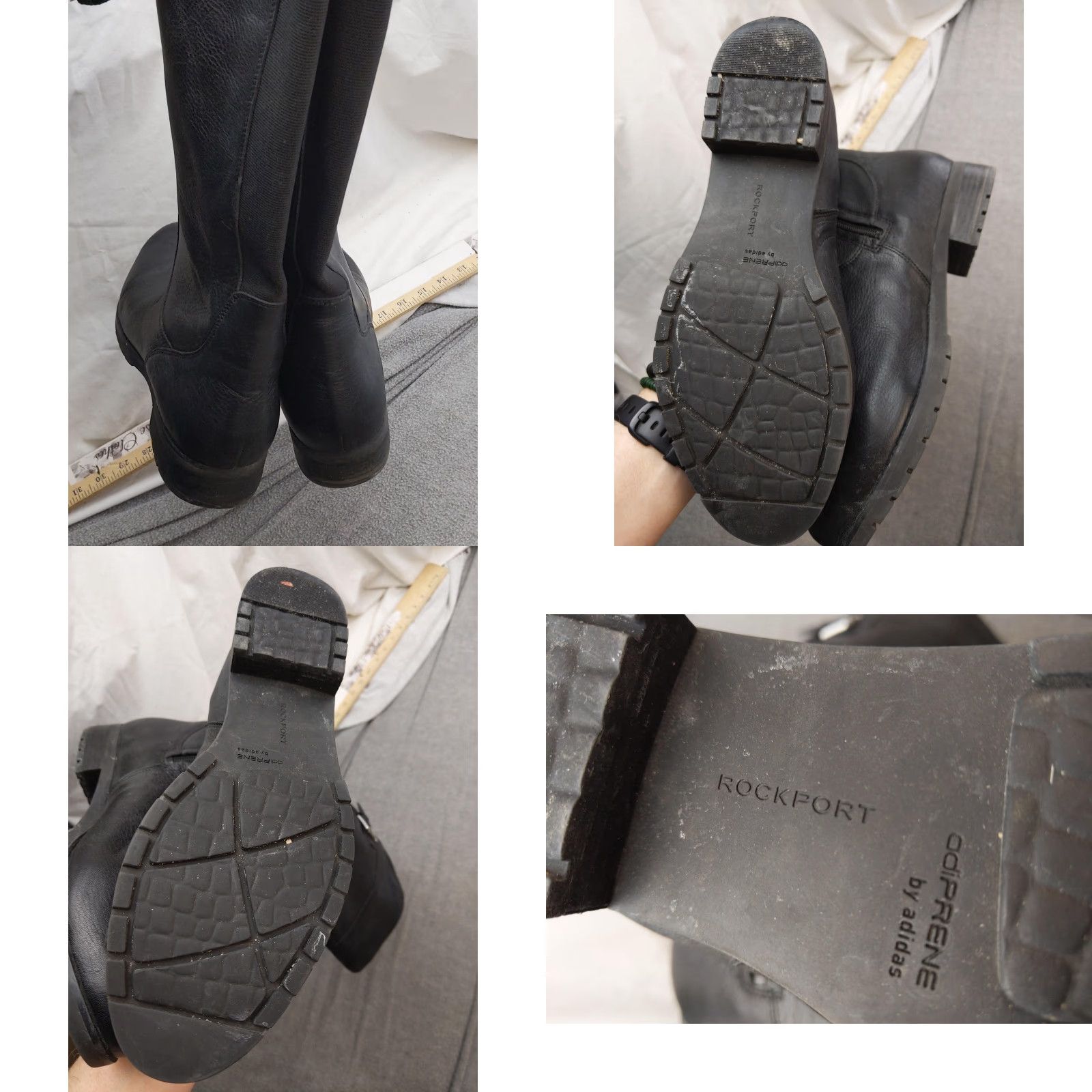 Rockport Rockport Hydro-Shield Boots Womens 9W Black Leather Knee High Waterproof V75550 Size US 9 / IT 39 - 8 Thumbnail