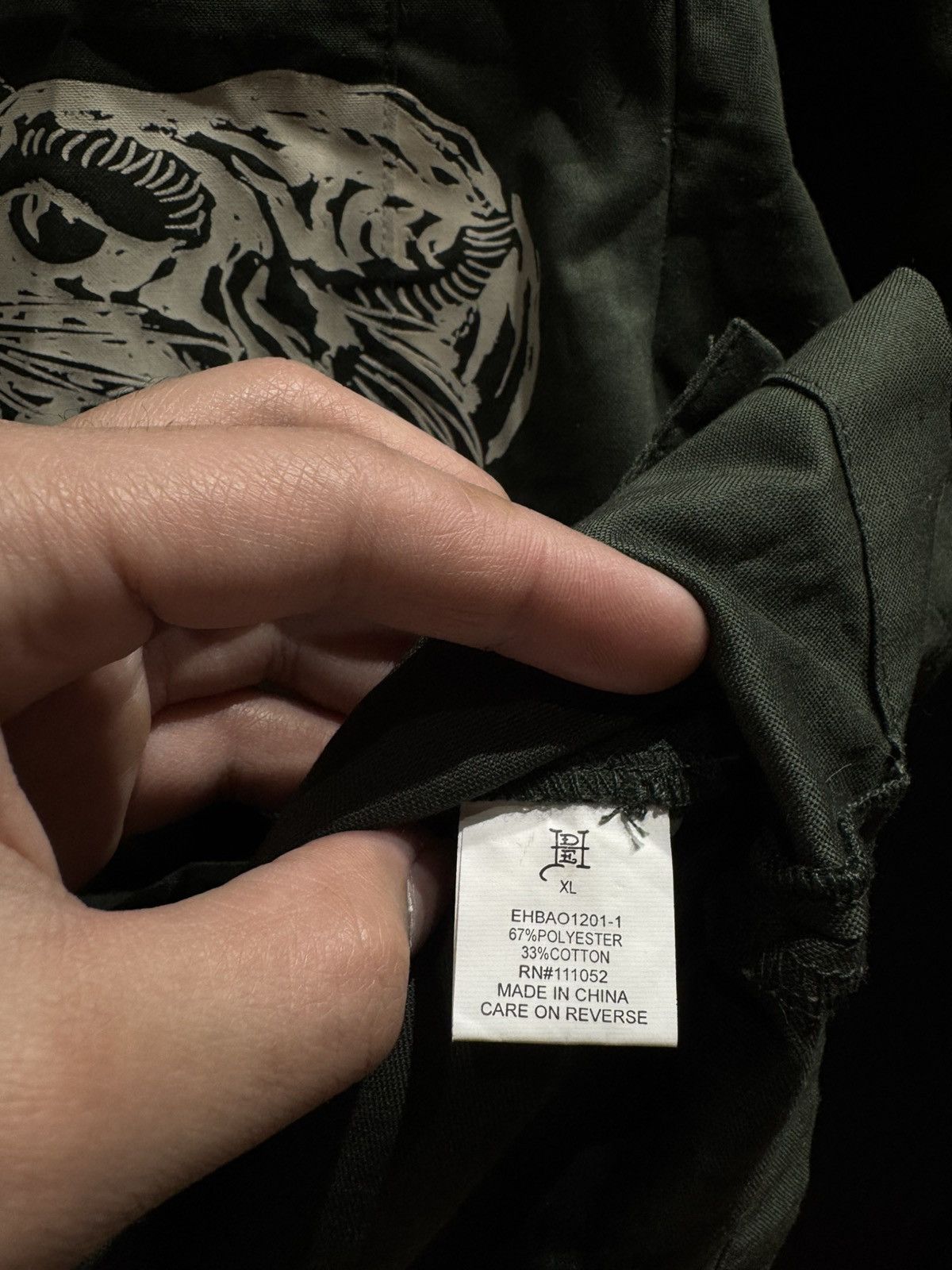 Ed Hardy Ed Hardy Tiger Twill Camp Shirt Size US XL / EU 56 / 4 - 4 Thumbnail