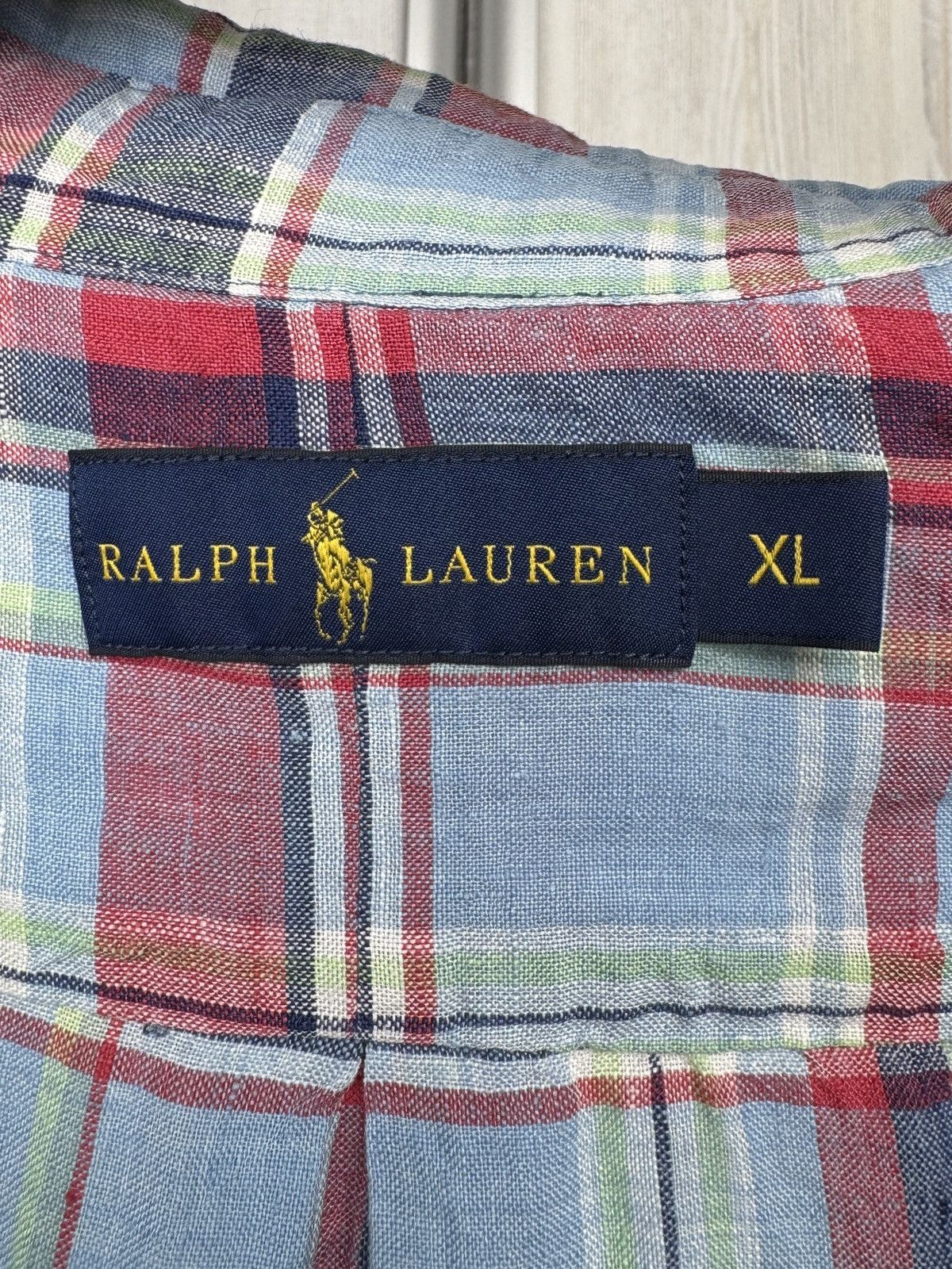 Polo Ralph Lauren Polo Ralph Lauren pure linen checkered multicolour shirt Size US XL / EU 56 / 4 - 9 Thumbnail