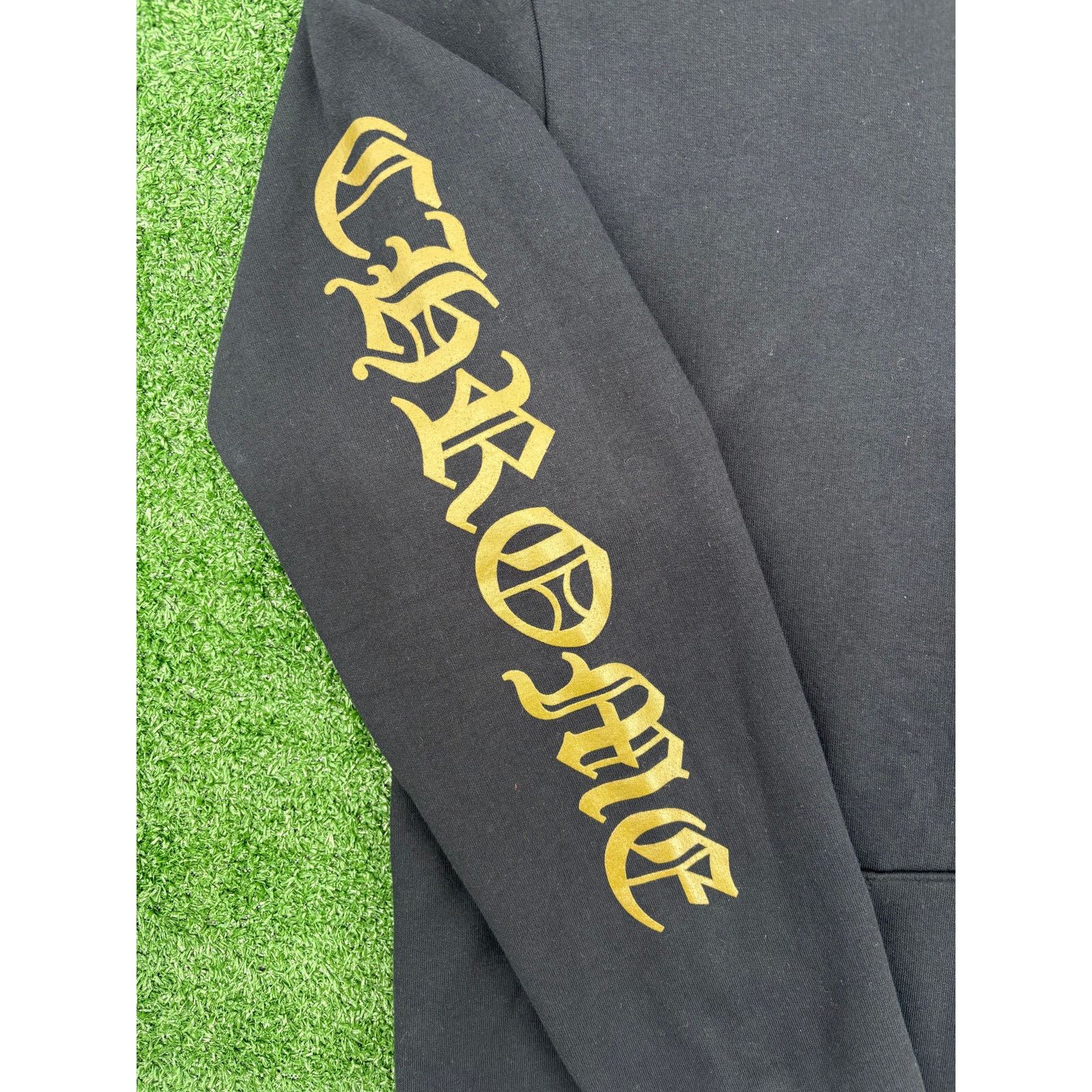 Chrome Hearts Chrome Hearts Olive Vertical Logo Black Pullover Hoodie MD Size US M / EU 48-50 / 2 - 3 Thumbnail