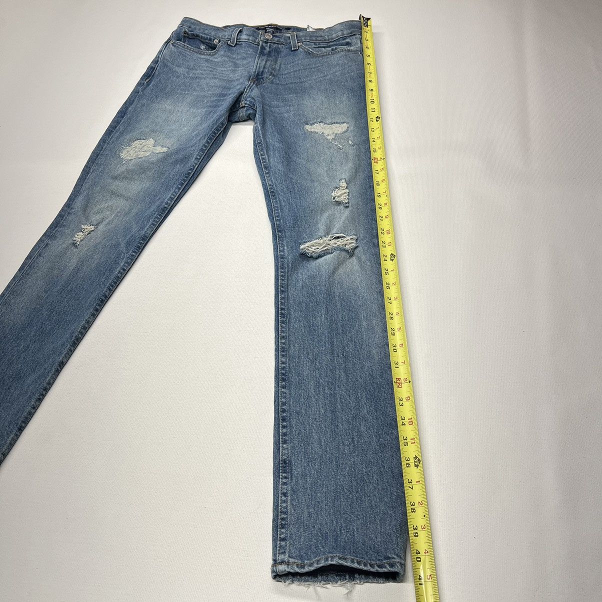 Calvin Klein Calvin Klein Jeans Blue Slim Fit Distressed Regular Denim Size US 30 / EU 46 - 20 Thumbnail