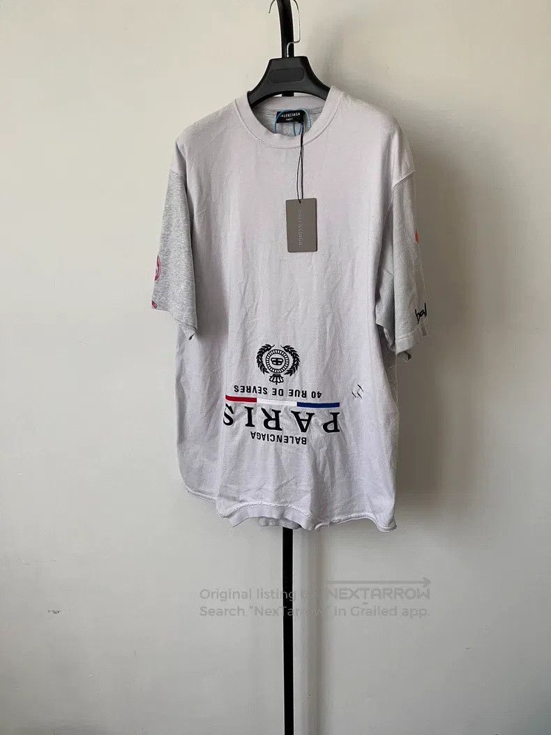 Balenciaga Balenciaga Inverted Alphabet Print Round Neck Contrast Sho Size M / US 6-8 / IT 42-44 - 1 Thumbnail