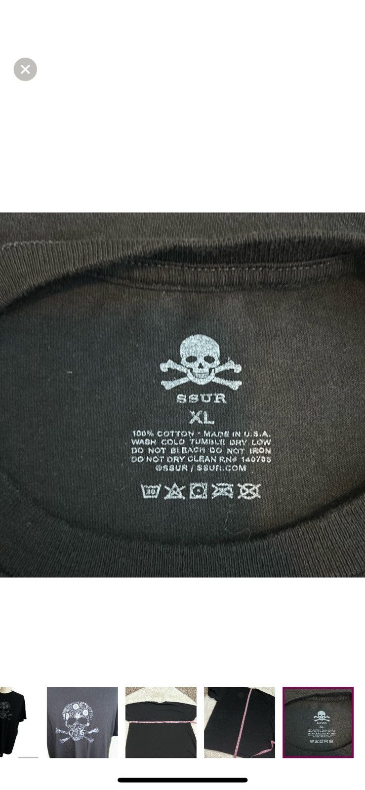 SSUR Ssur XL skull T shirt Size US XL / EU 56 / 4 - 4 Thumbnail