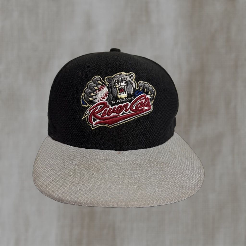 New Era New Era 59fifty Sacramento Rivercats Fitted Baseball Hat Size 7 Black Gray Men Men Baseball Cap Size ONE SIZE - 1 Thumbnail