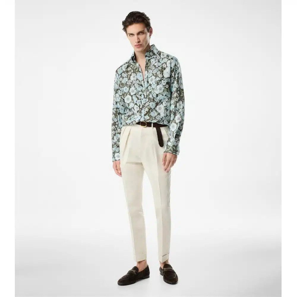 Tom Ford o1loc1c0825 HRO001 Floral Fluid Fit Shirt in Multicolor Size US XL / EU 56 / 4 - 2 Thumbnail