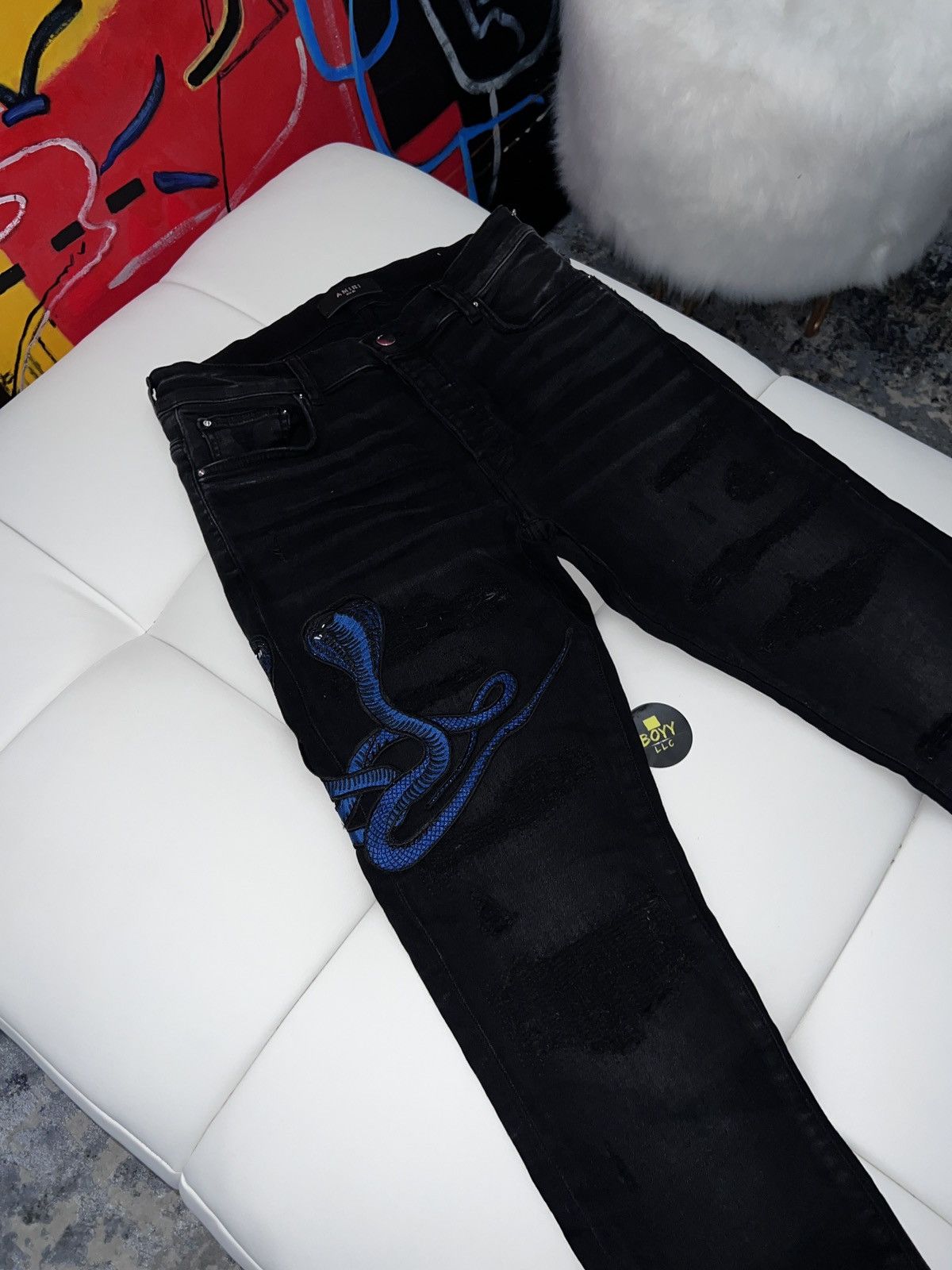 Amiri Amiri snake embroidered jeans Size US 32 / EU 48 - 3 Thumbnail