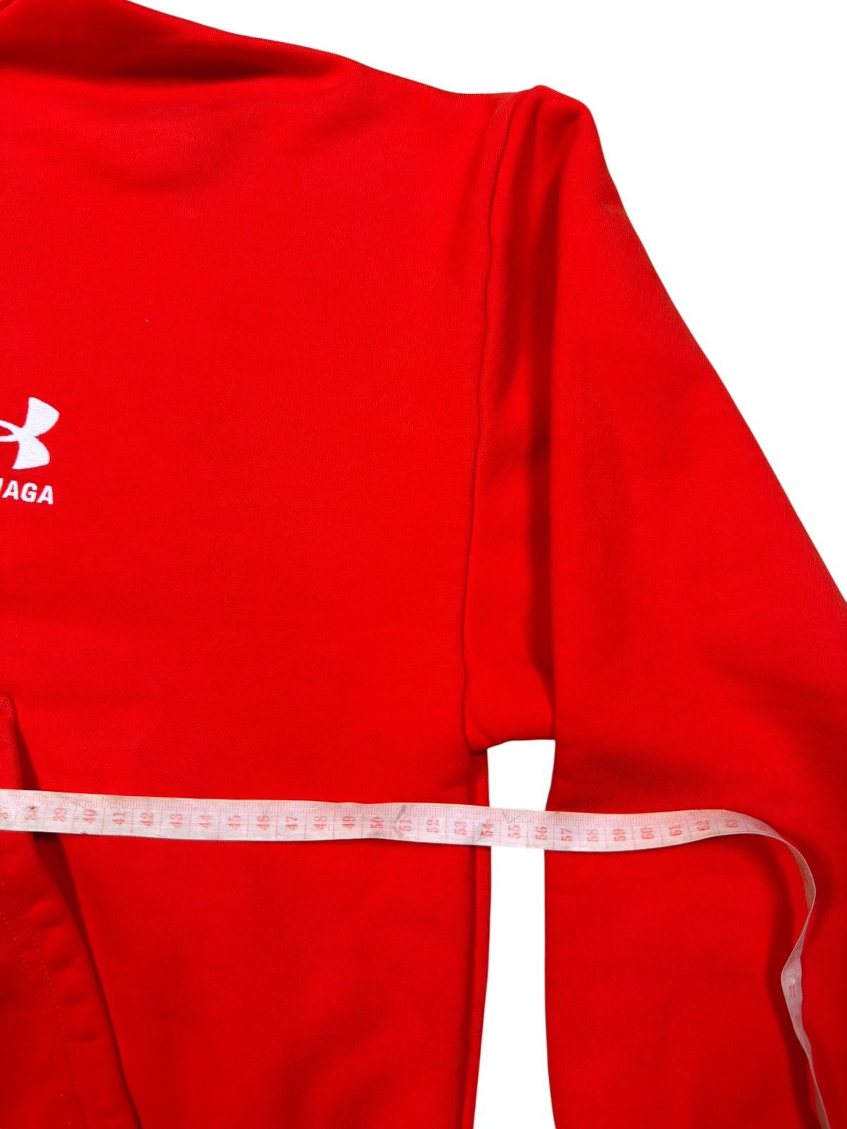 Balenciaga × Under Armour *RARE* BALENCIAGA DEMNA UNDER ARMOUR REGULAR FIT HOODIE RED Size US XXS / EU 40 - 20 Thumbnail