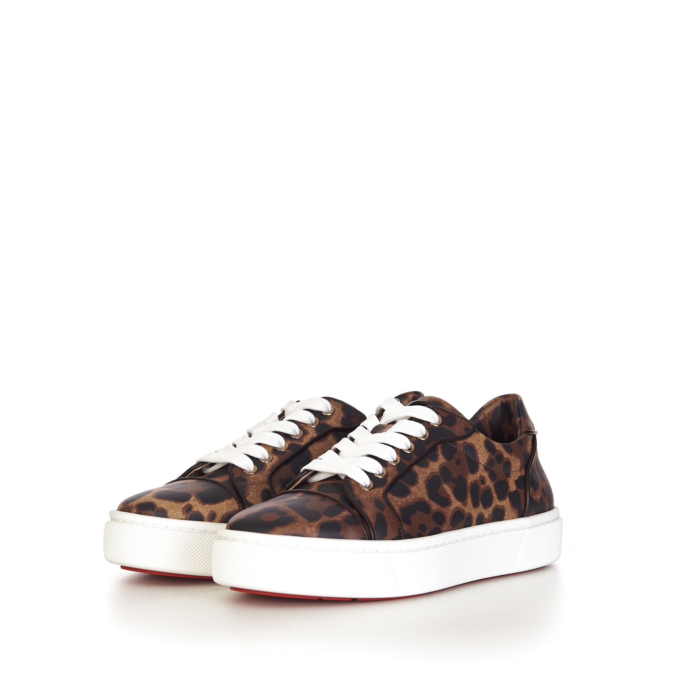 Christian Louboutin Lowtop Sneakers Vieirissima Orlato In Leopard Pattern Size US 5.5 / IT 35.5 - 3 Thumbnail