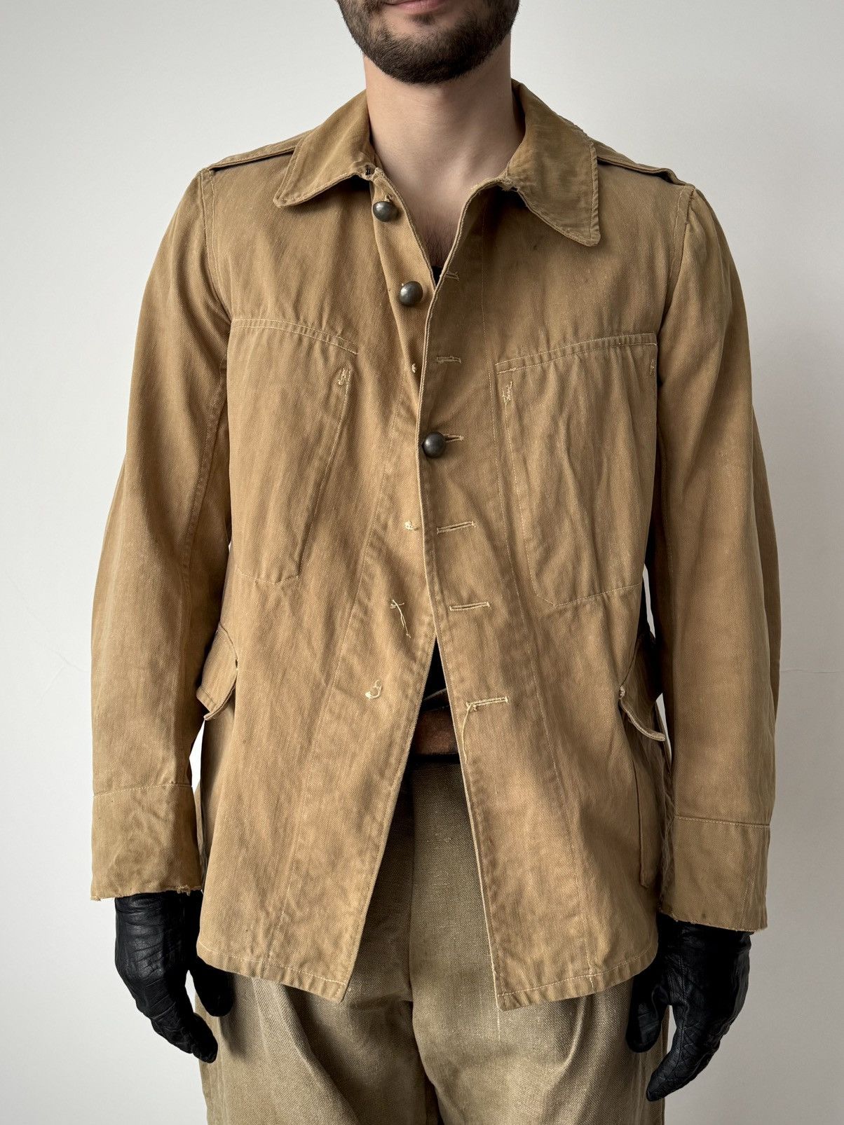 Vintage 1930s French Army M38 Bourgeron Jacket Size US M / EU 48-50 / 2 - 1 Thumbnail