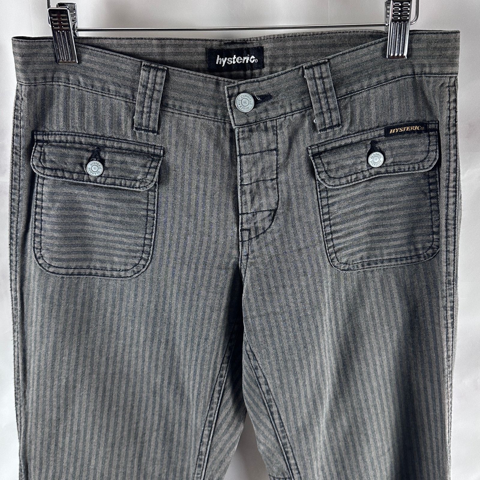 Hysteric Glamour Grey Striped Front Pocket Pants Size US 29 - 2 Thumbnail