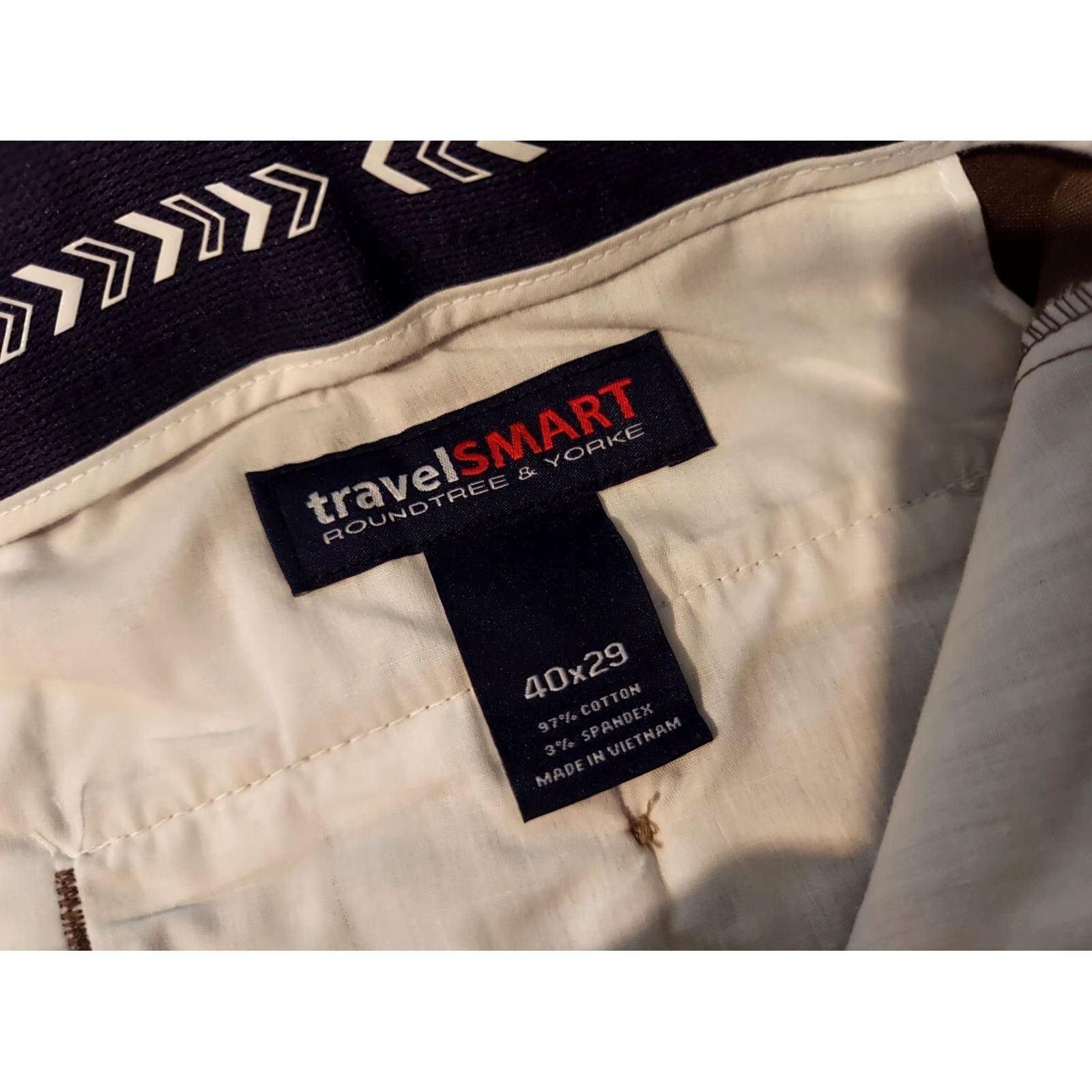 Roundtree & Yorke VINTAGE Mens New Roundtree & Yorke Khaki Dress Pants 40x29 Cotton Slack Chino Trouser Size US 40 / EU 56 - 6 Thumbnail