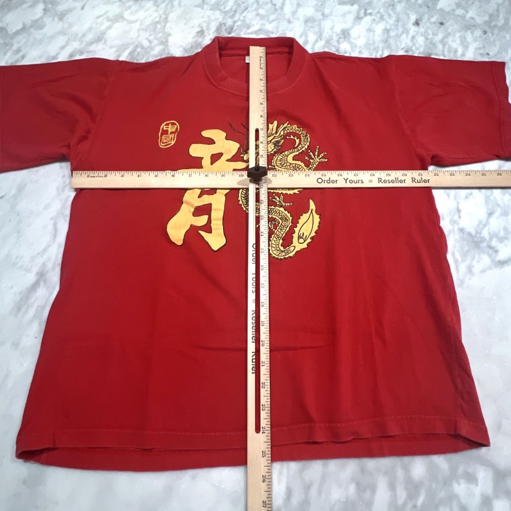 Vintage VINTAGE Dragon T Shirt Men XL Red Gold Graphic Print Cotton Chinese New Year Crew Neck Short Sleeve Men’s Size US XL / EU 56 / 4 - 7 Thumbnail