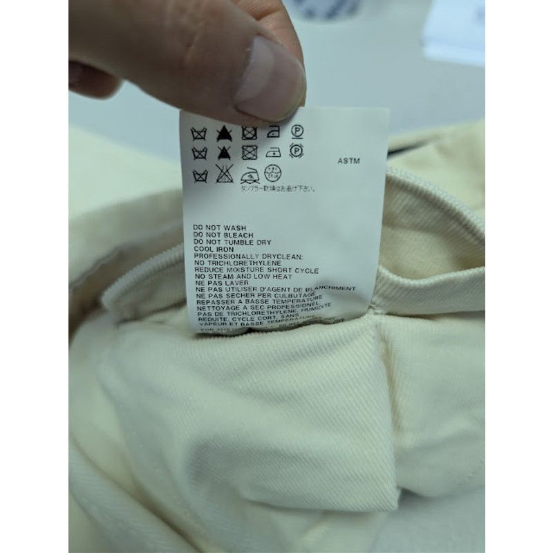 Jil Sander o1rshd1 Slim Fit Chino Pants in Ivory Size US 34 / EU 50 - 20 Thumbnail