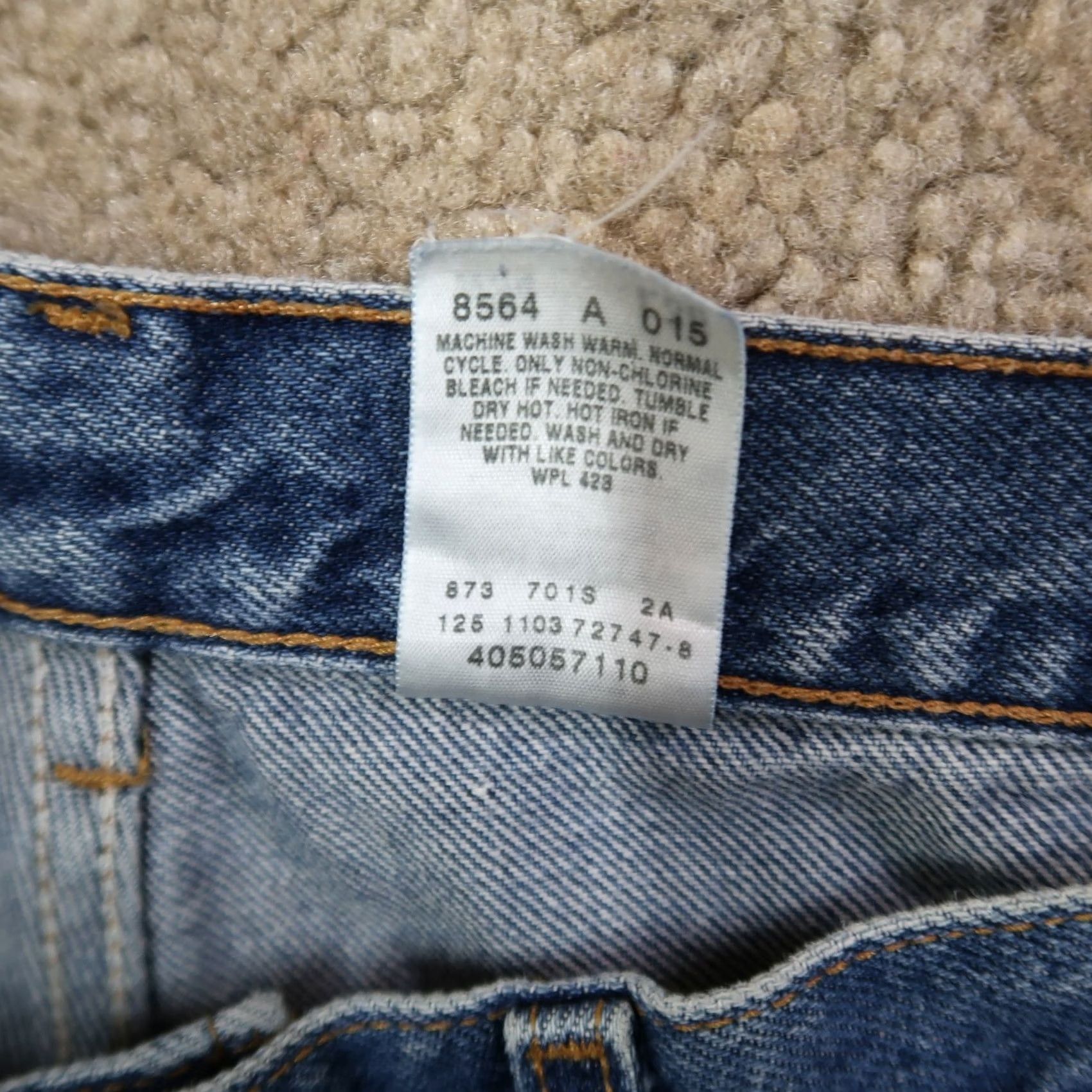 Levi's VINTAGE Levi's 505 Jeans Men 34x36 Blue Denim Straight Leg Regular Fit 90s Size US 34 / EU 50 - 4 Thumbnail