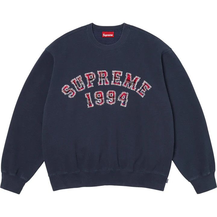 【美品 08FW】supreme plaid crest crewneck Supreme SUPREME 2008 TARTAN PLAID CREST CREWNECK | Grailed