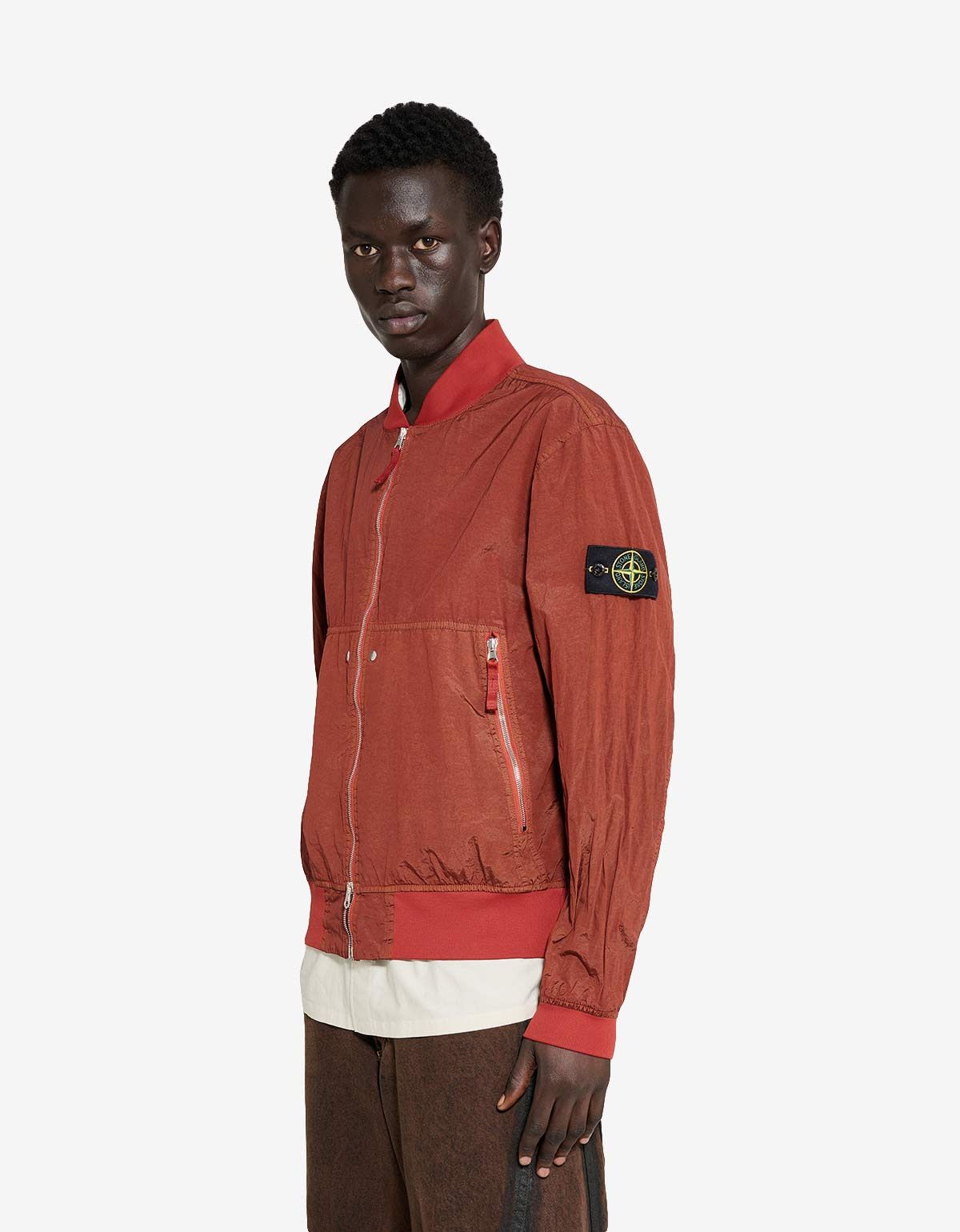 Stone Island Stone Island Orange Nylon Metal Bomber Jacket Size US L / EU 52-54 / 3 - 2 Thumbnail