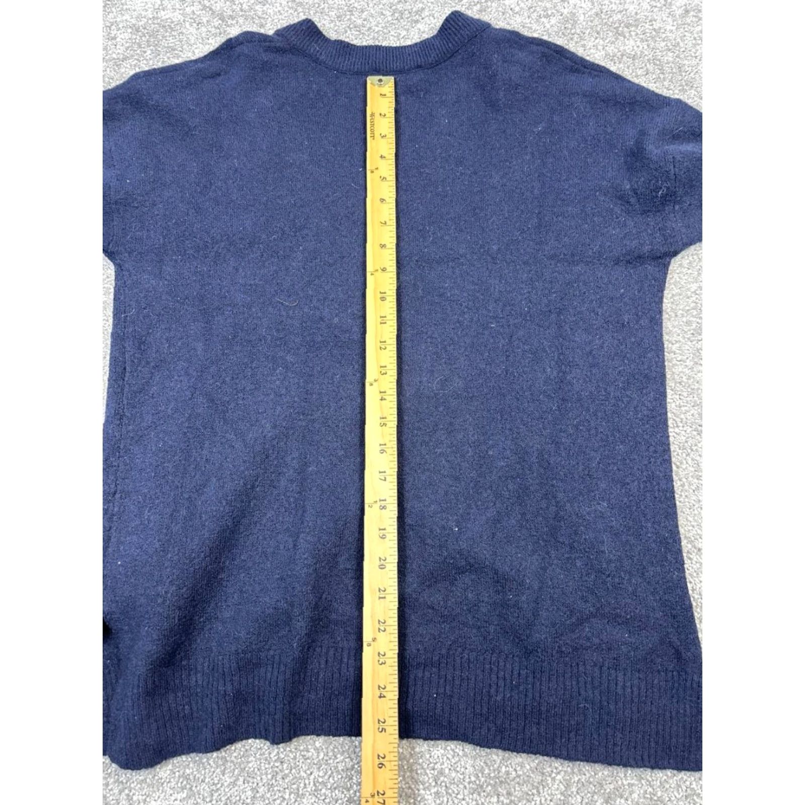Madewell VINTAGE Madewell Sweater Pullover Womens 1X Wool Blue Knit Long Sleeve V-Neck Casual Fall Winter Size XL / US 12-14 / IT 48-50 - 7 Thumbnail