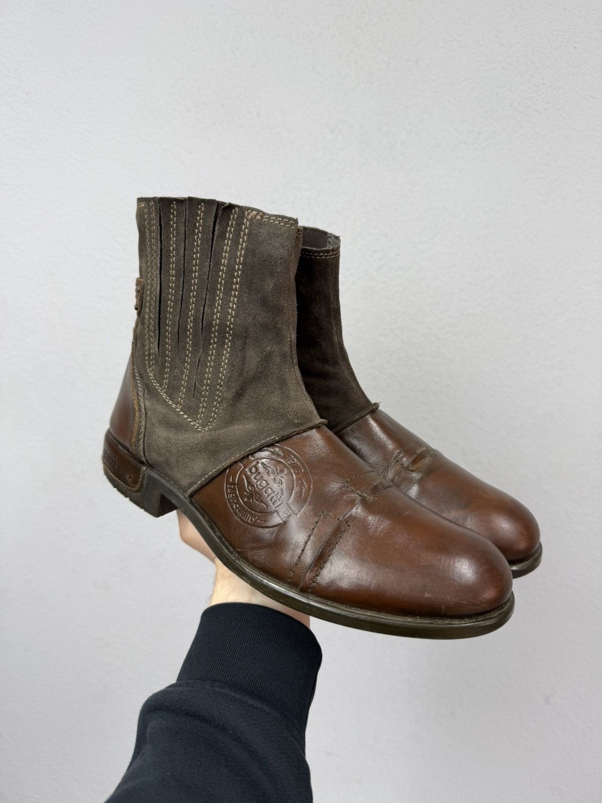 If Six Was Nine Vintage Y2K Brown Leather Side Zip Boots Guidi Marsell Style Size US 9 / EU 42 - 3 Thumbnail