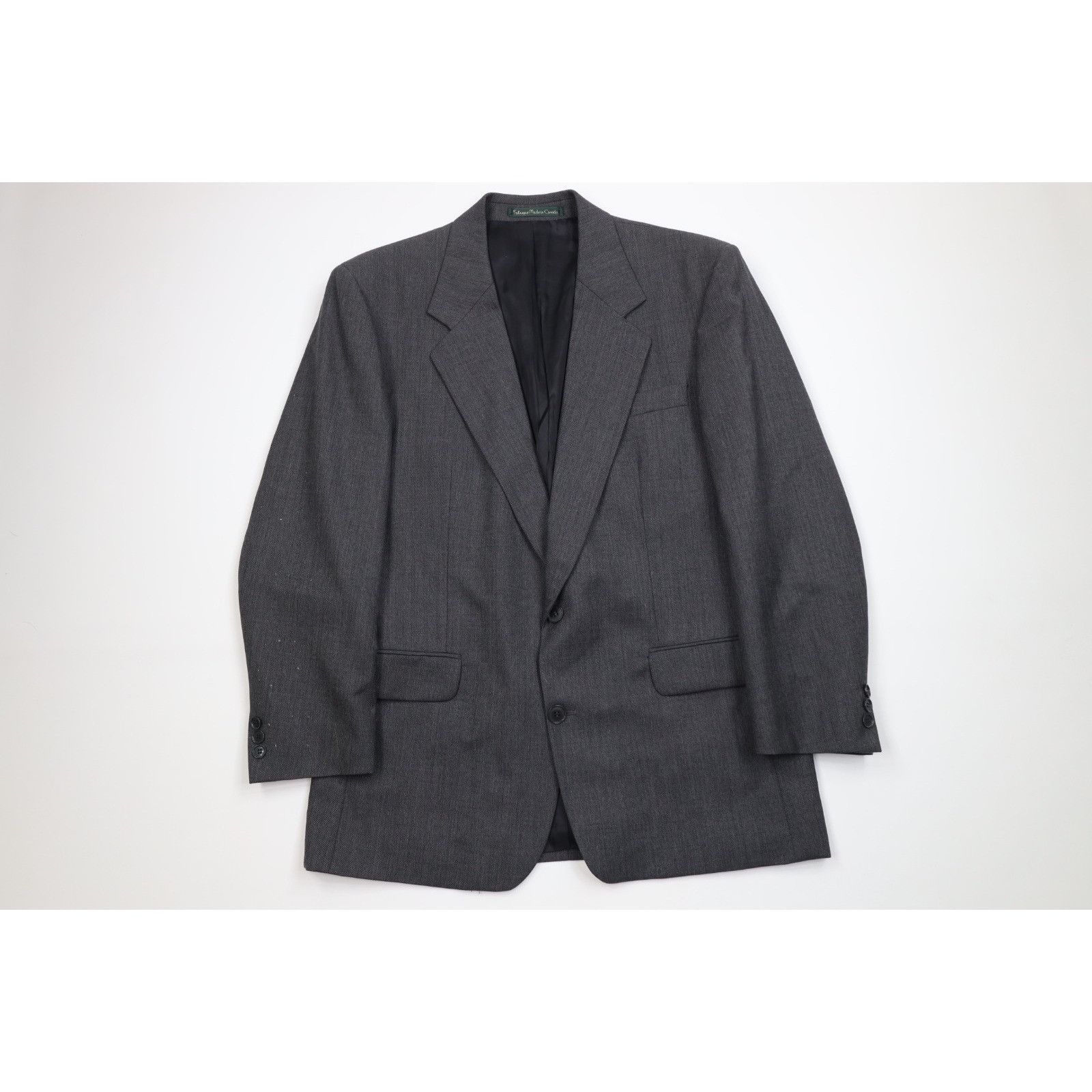 Vintage Vintage 90s Streetwear 2 Piece Wool Suit Wedding Size 42R - 2 Thumbnail
