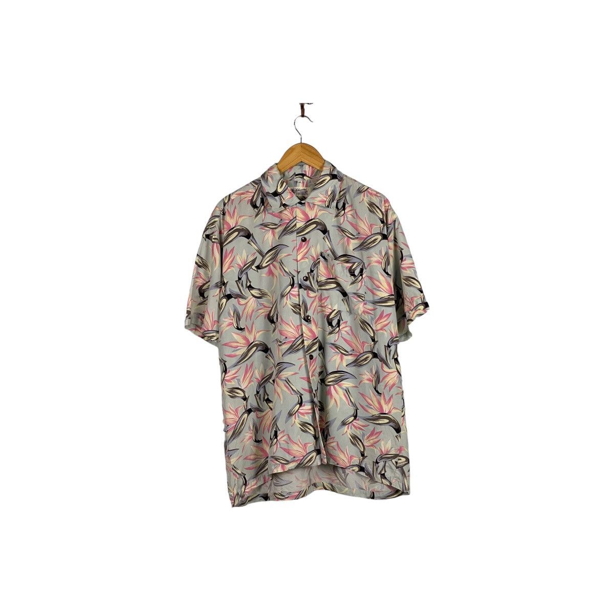 Vintage Vintage Hawaiian Aloha Tropical Floral Shirt Size US L / EU 52-54 / 3 - 1 Thumbnail