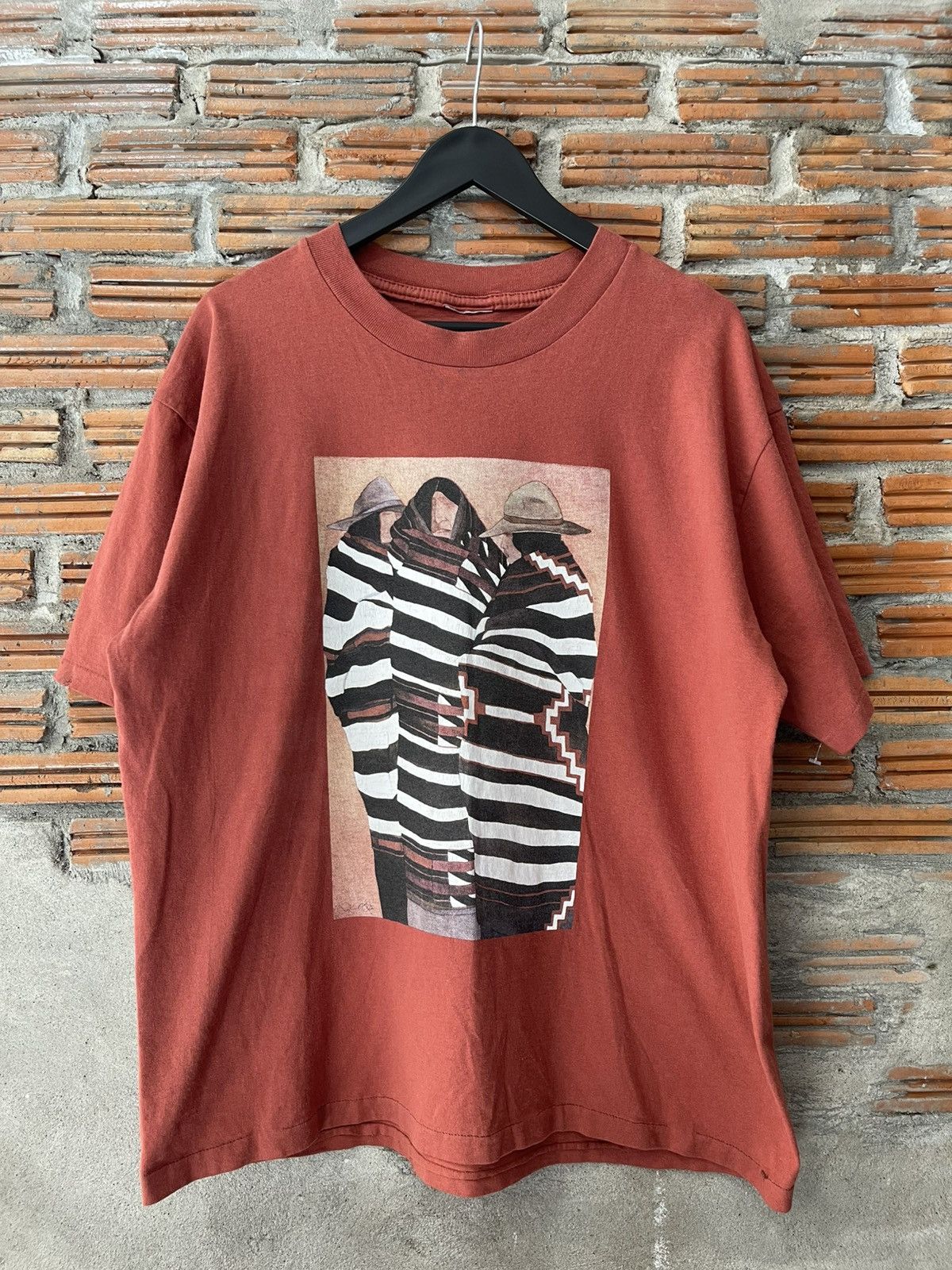 Arts & Science Vintage "Irene Klar 'Pueblo Talk' Art Print T-Shir Size US XL / EU 56 / 4 - 8 Thumbnail