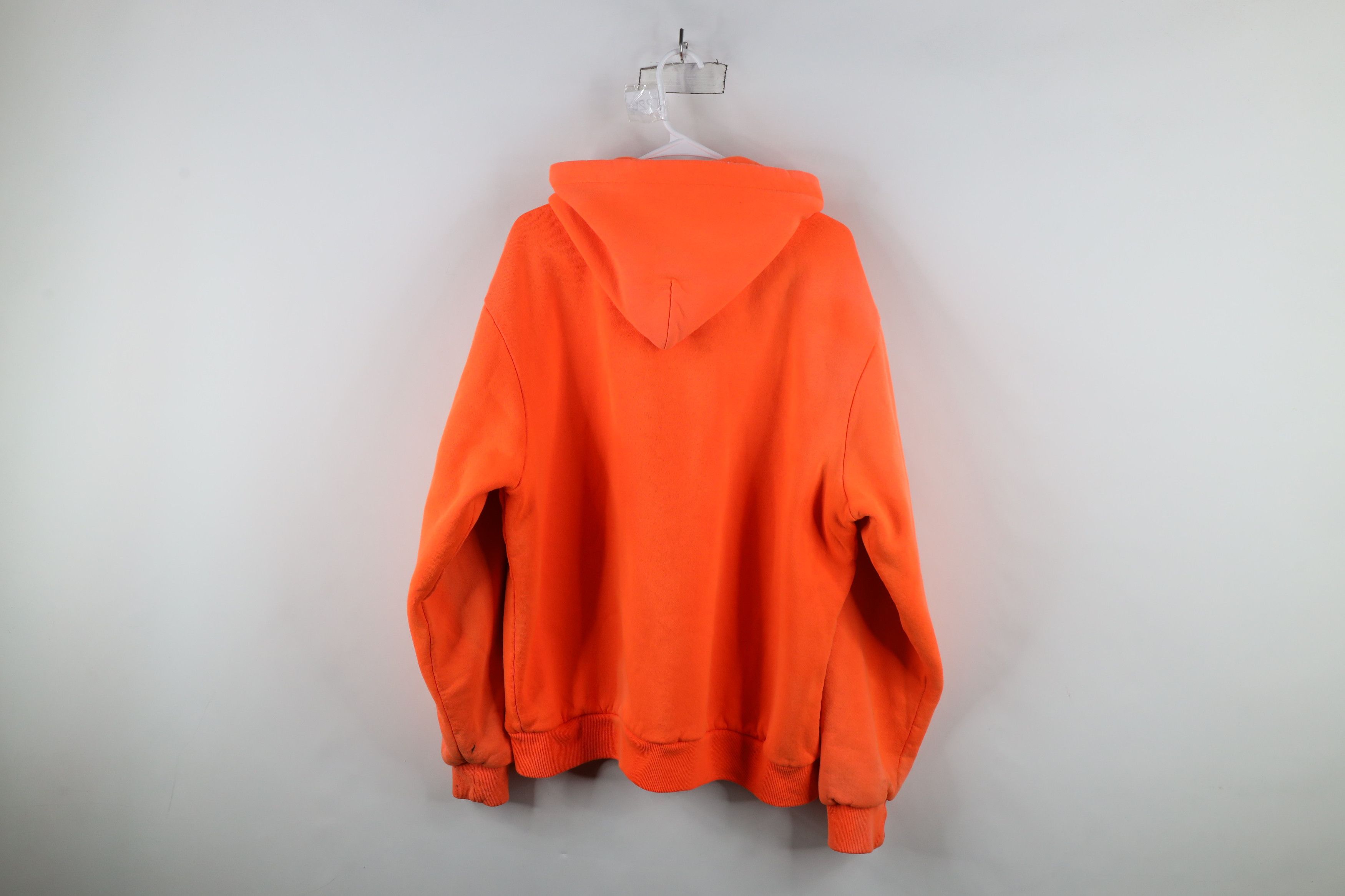 Vintage Vintage 90s Streetwear Full Zip Hoodie Blaze Orange USA Size US XXL / EU 58 / 5 - 12 Thumbnail