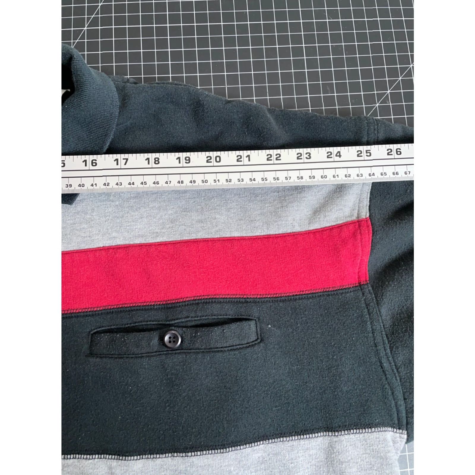 Vintage VINTAGE Robert Alan Sweater Shirt XL Black Gray Striped Collared Heavyweight 90s Pullover Men’s Size US XL / EU 56 / 4 - 7 Thumbnail