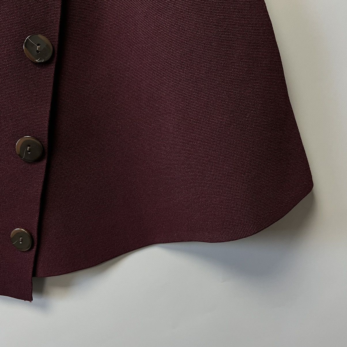 Sandro Sandro Asymmetric Decorative-Button Mini Skirt burgundy Size 28" / US 6 / IT 42 - 5 Thumbnail