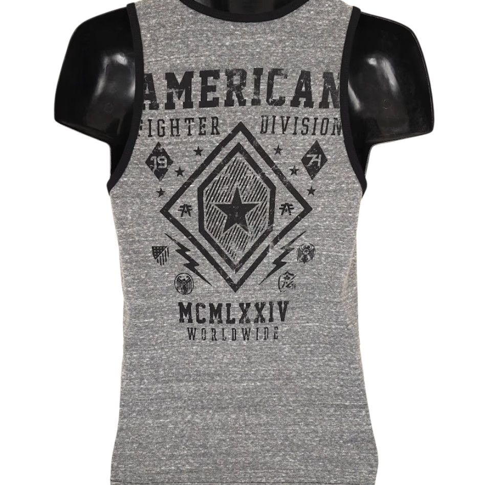 Vintage American Fighter Tank Top Mens XS Gray MMA Mixed Martial Arts Size US XS / EU 42 / 0 - 5 Thumbnail