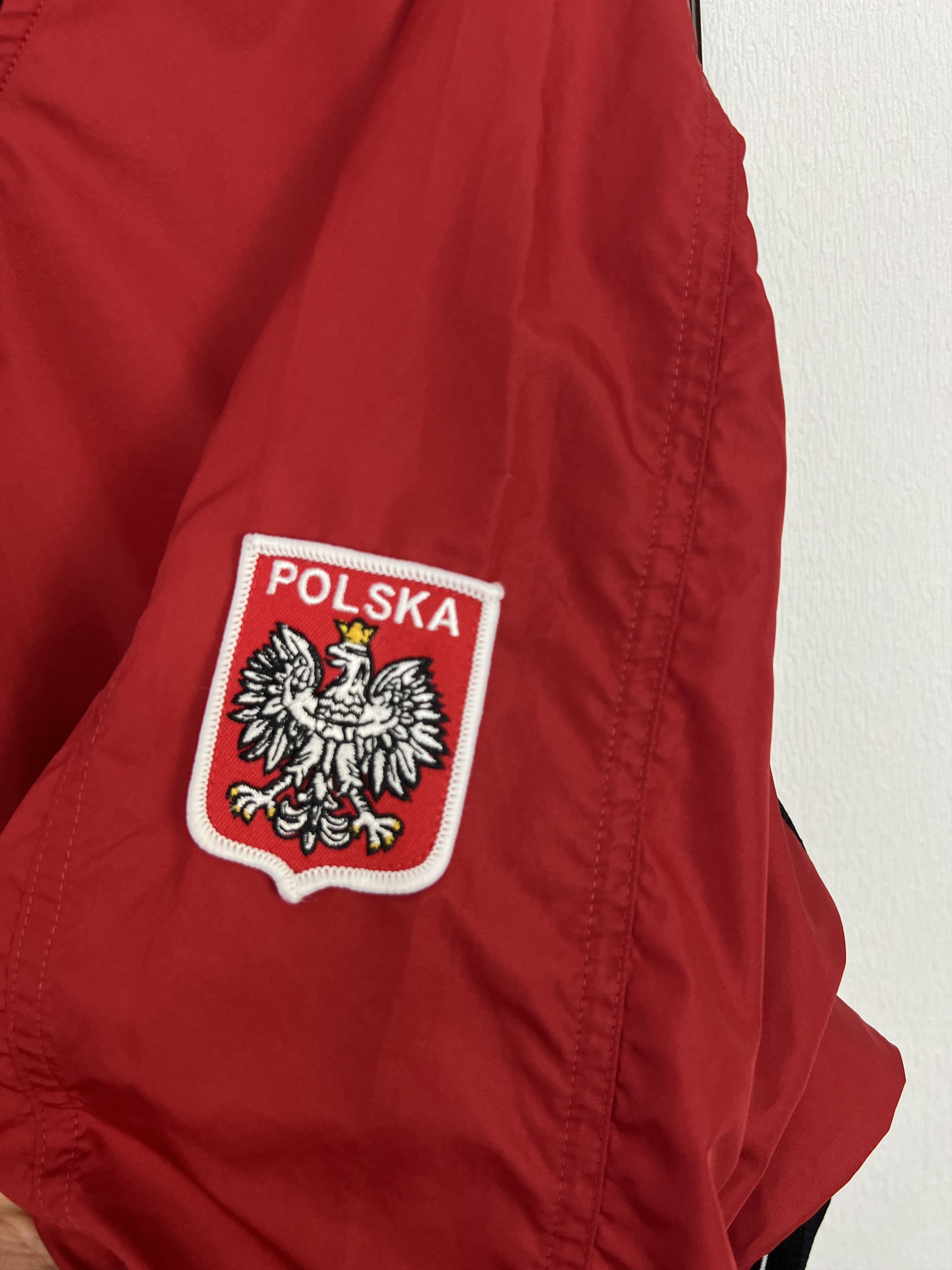 Nike Vintage 90's Nike Poland Football Jacket Soccer Red Size US L / EU 52-54 / 3 - 6 Thumbnail