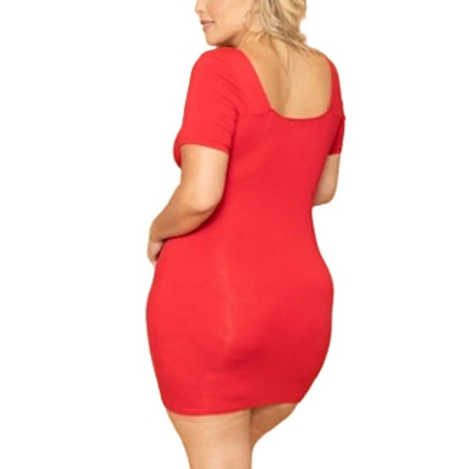 Other CURVYSENSE ☆ KYRA ☆ RED ☆ DRAWSTRING MINI DRESS ☆ 3x ☆ NWT Size 3XL / US 20-22 - 7 Thumbnail