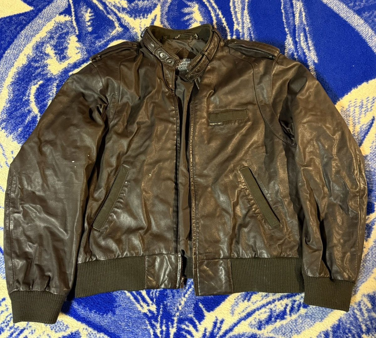 Members Only Members only brown leather bomber jacket Size US M / EU 48-50 / 2 - 1 Thumbnail