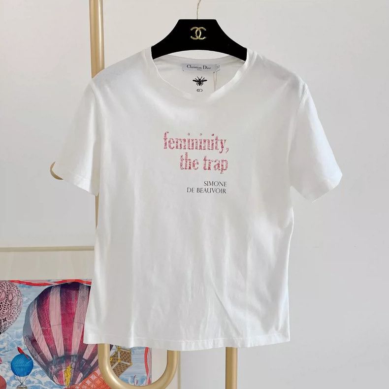 Dior Dior White printed T-shirt Size XS / US 0-2 / IT 36-38 - 1 Thumbnail