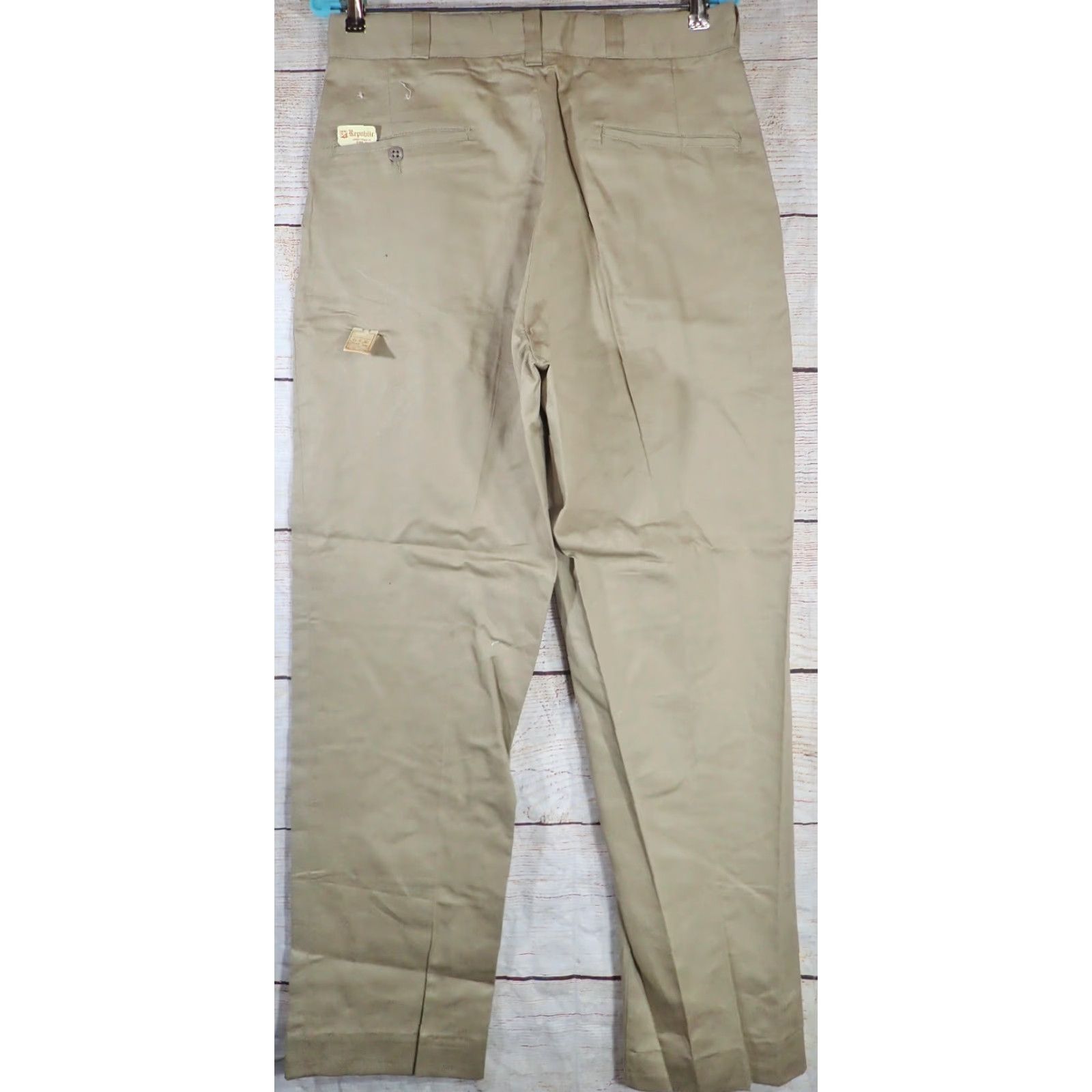 Vintage VINTAGE Deadstock Republic Chino Pants 31x30 Sanforized Khaki brown USA 50s 60s Sail Pockets 5-Pocket Mens Jeans Workwear JavaScript Size US 31 - 2 Thumbnail