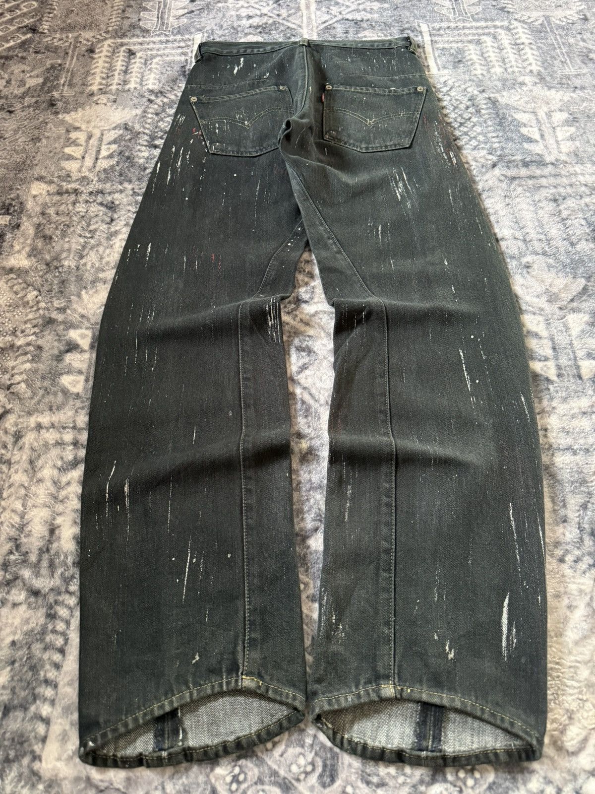 Levi's Vintage Levis Engineered Matrix Digital Rain Painted Jeans Size US 29 - 2 Thumbnail