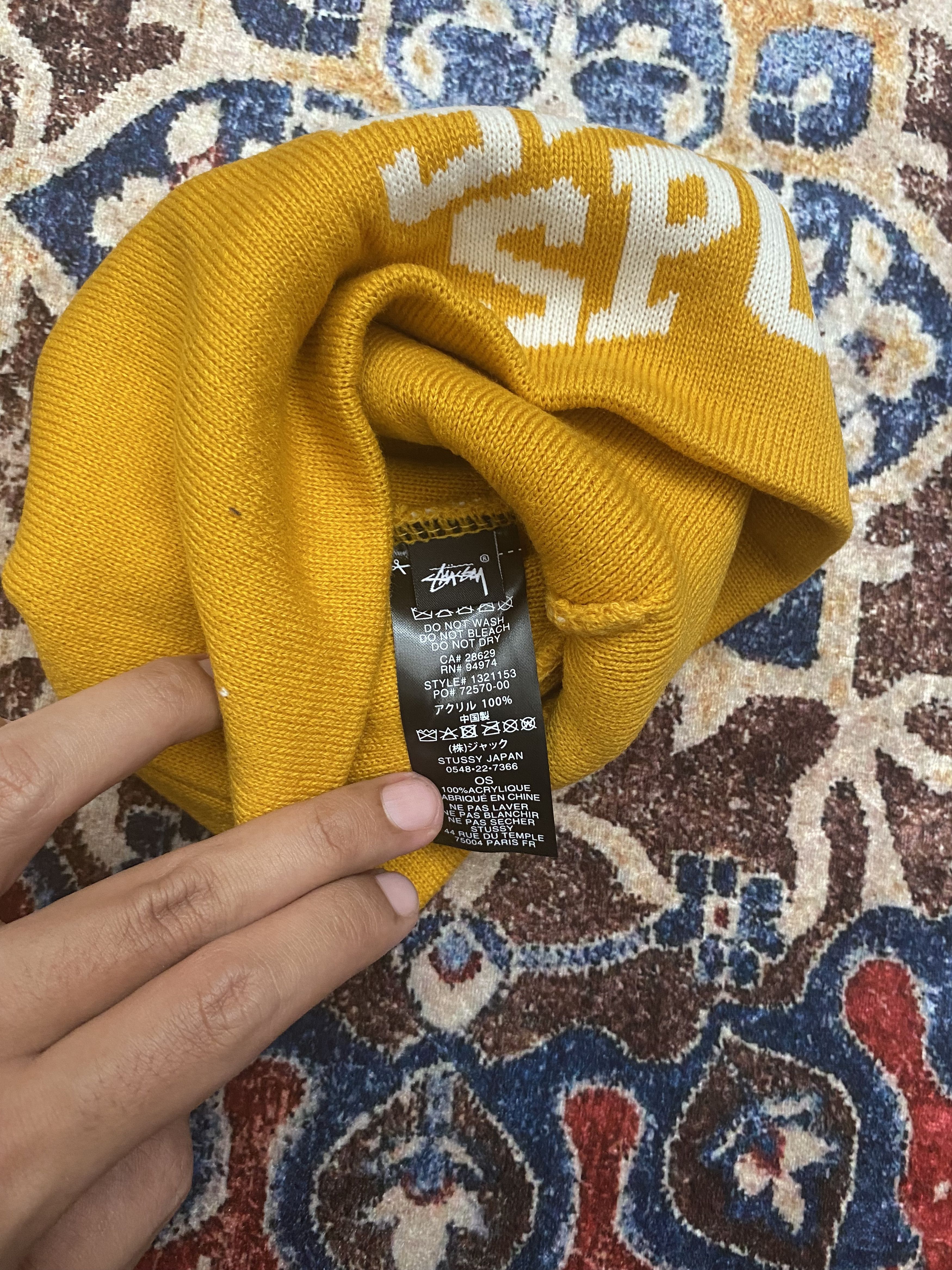 Stussy Stussy Sport Jacquard Skullcap - Yellow Size ONE SIZE - 2 Thumbnail