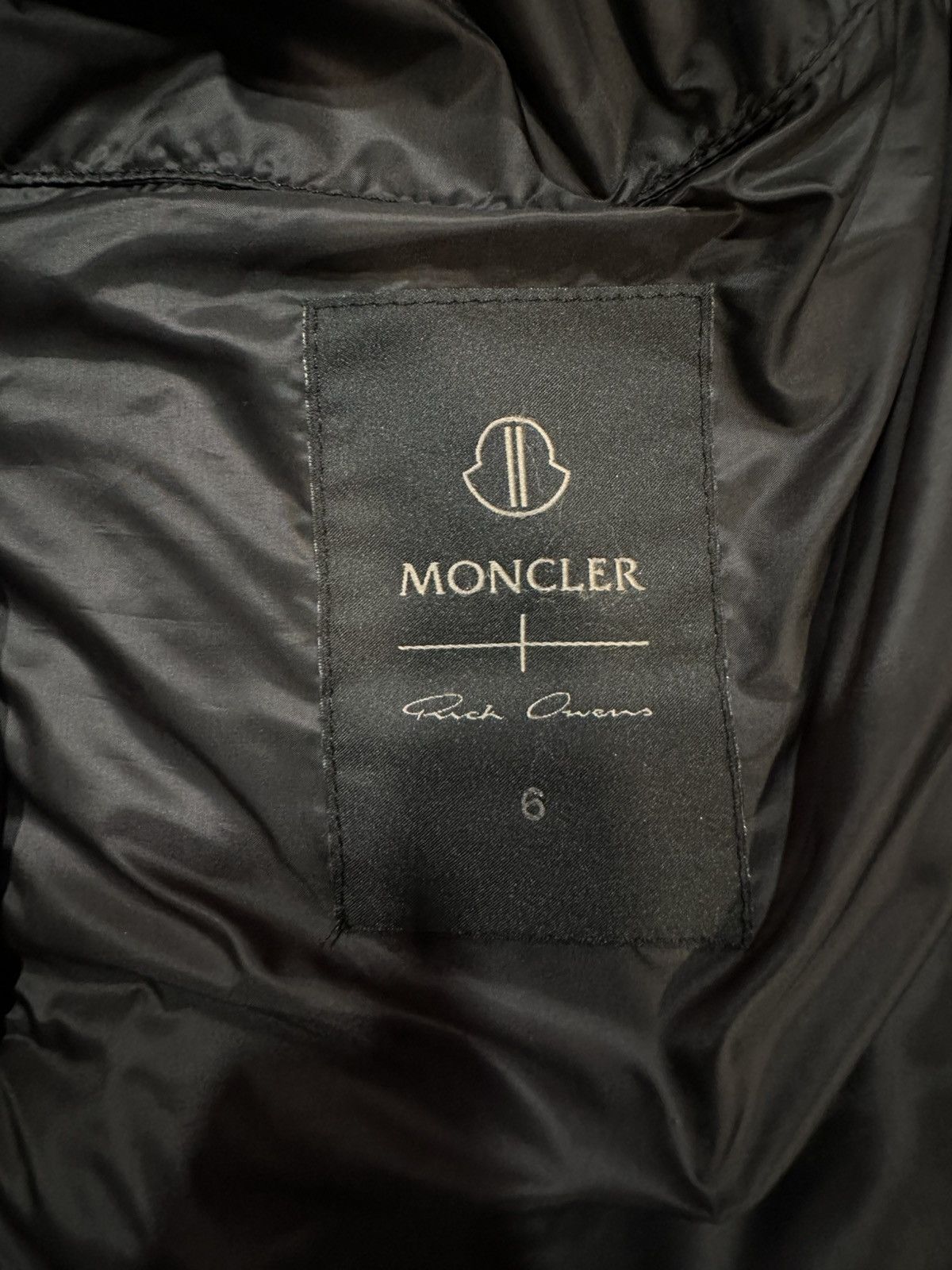 Moncler × Rick Owens MONCLER + RICK OWENS BLACK DOWN COAT Size US M / EU 48-50 / 2 - 4 Thumbnail