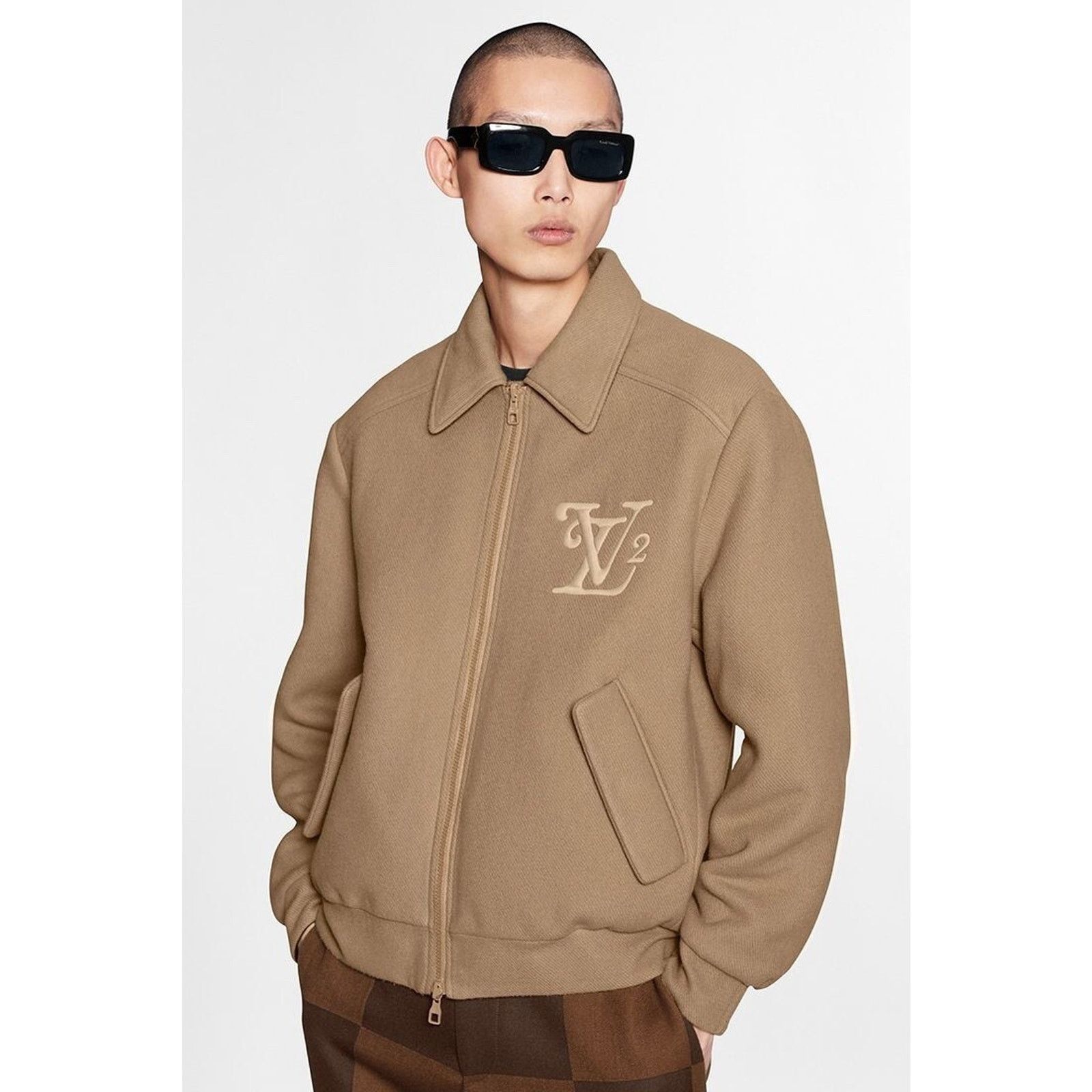 Louis Vuitton Louis Vuitton Nigo Damier Bomber Camel Beige Brown Jacket 48 Size US M / EU 48-50 / 2 - 1 Thumbnail