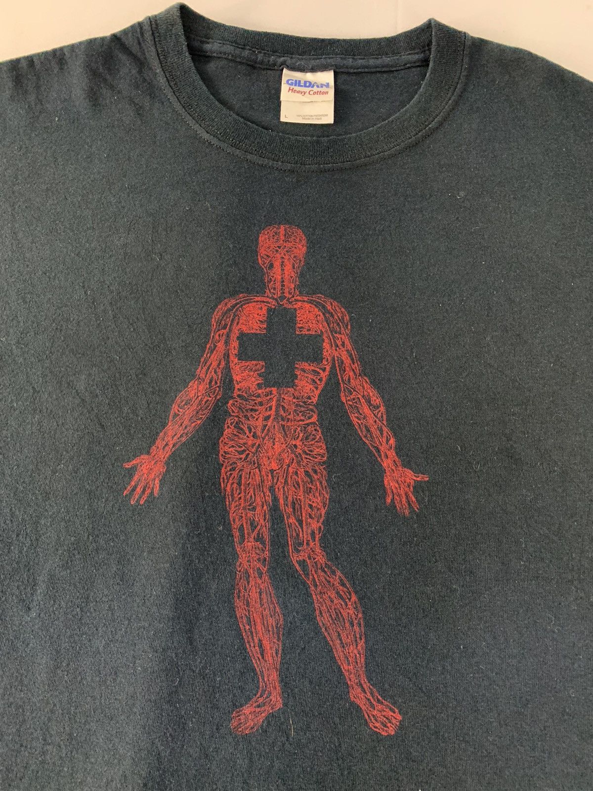 Band Tees Peter Gabriel New Blood Ninth Album English Anatomy Body Tee Size US L / EU 52-54 / 3 - 4 Thumbnail