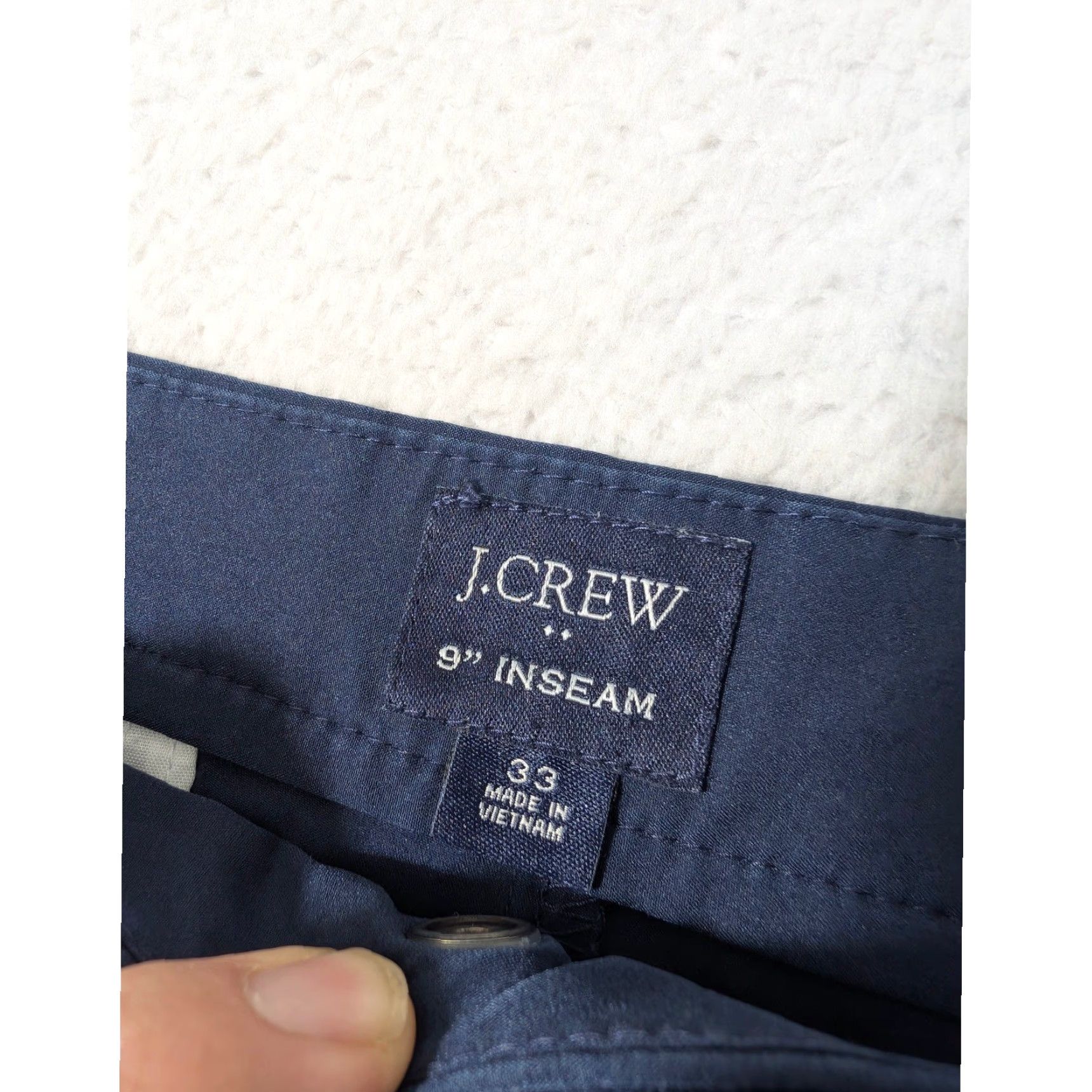 J.Crew J.CREW Tech Shorts Mens 33 Navy Blue 9" Inseam Chino Style AL096 Size US 34 / EU 50 - 2 Thumbnail
