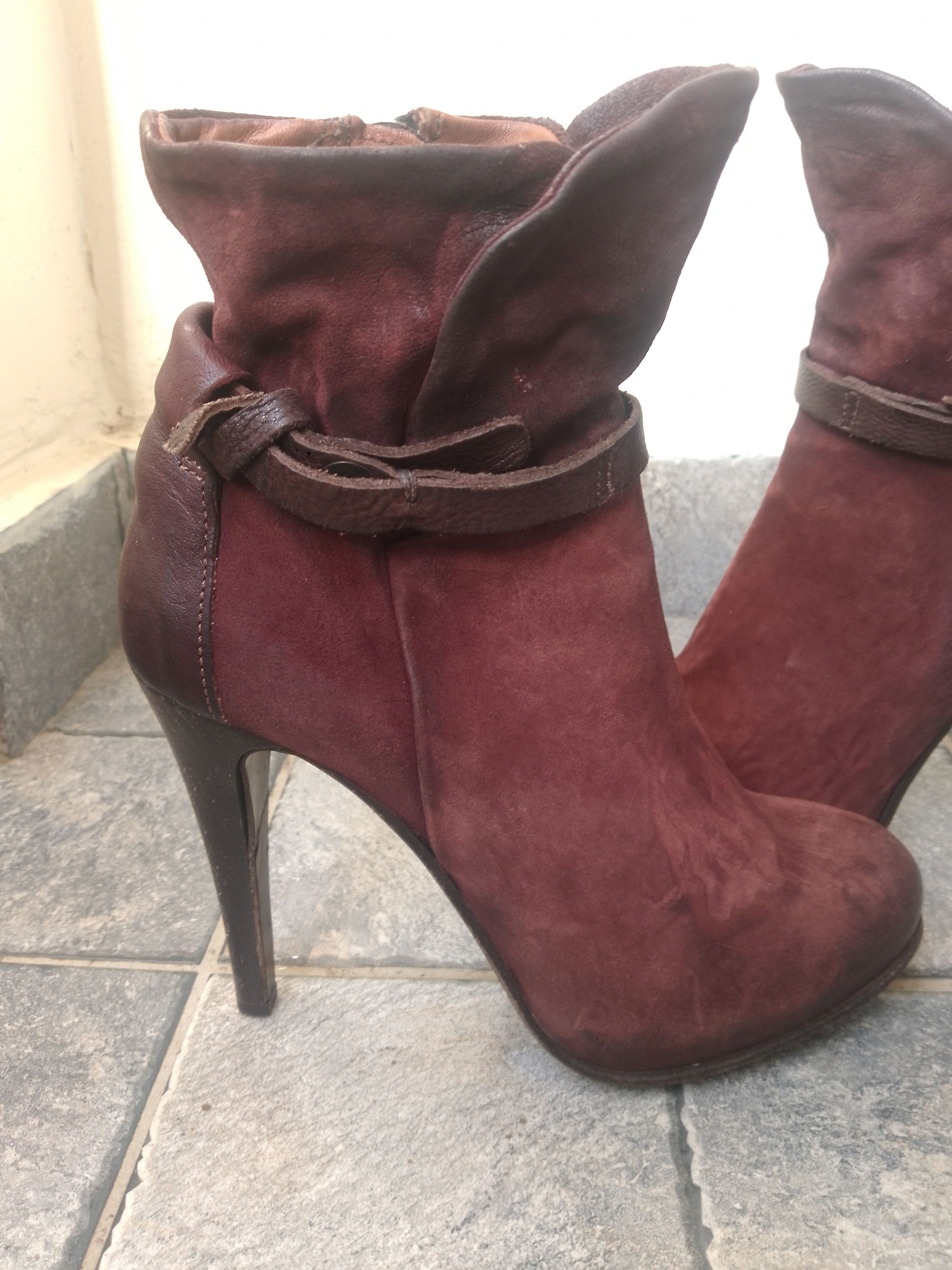 A.S.98 AS 98 Burgundy heel boots Size US 11 / IT 41 - 2 Thumbnail