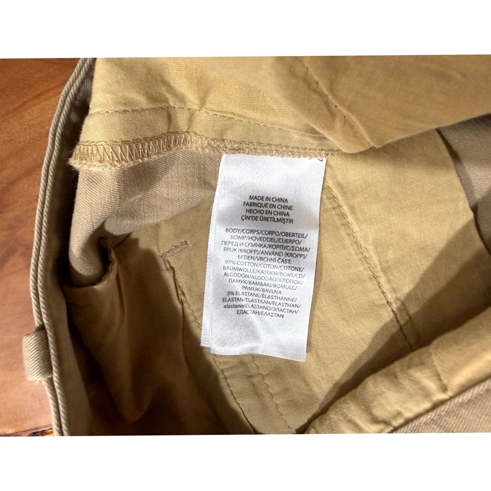 Polo Ralph Lauren Polo Ralph Lauren Pants Women 0 Beige Cotton High Rise Wide leg Flat Front Chino D19 Womens Size 25" / US 0 / IT 36 - 4 Thumbnail