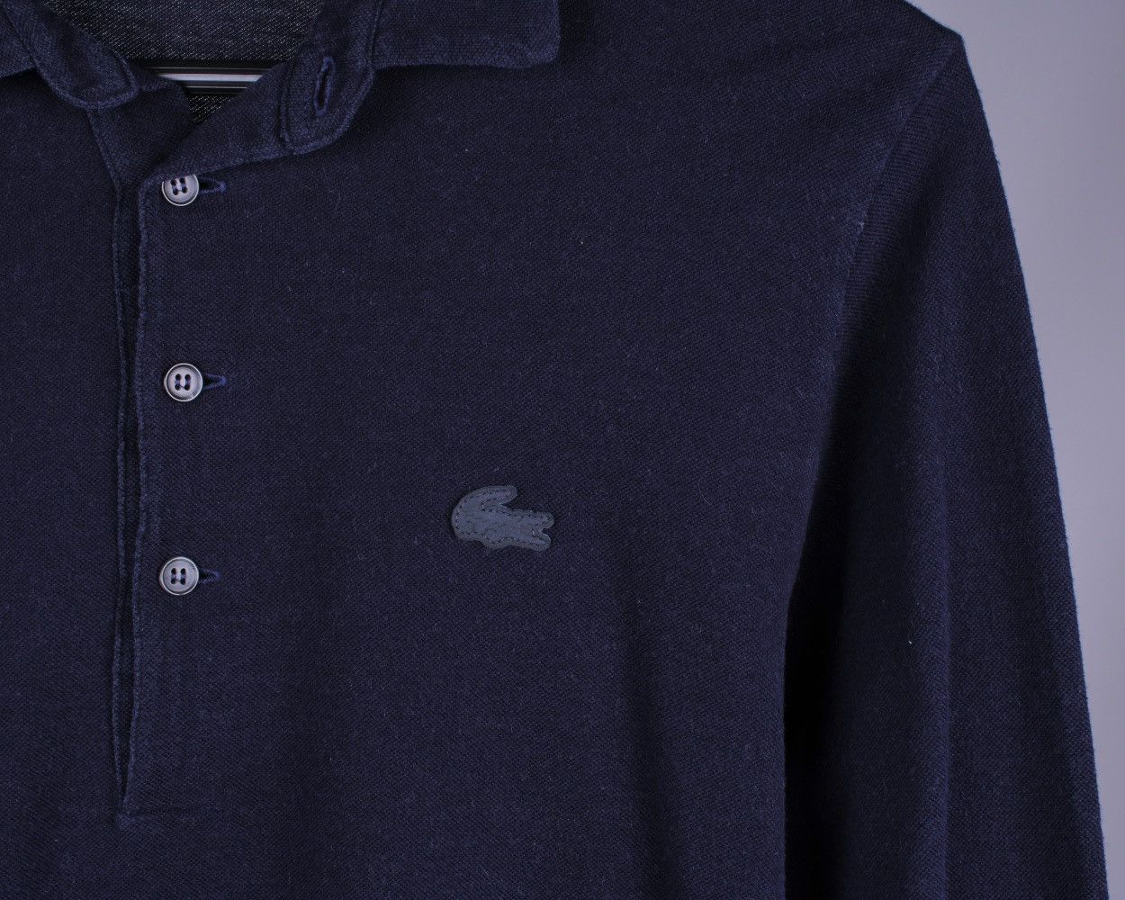 Designer × Lacoste LACOSTE Leather Logo Cotton Silk Wool Blend Polo Shirt Size US S / EU 44-46 / 1 - 4 Thumbnail