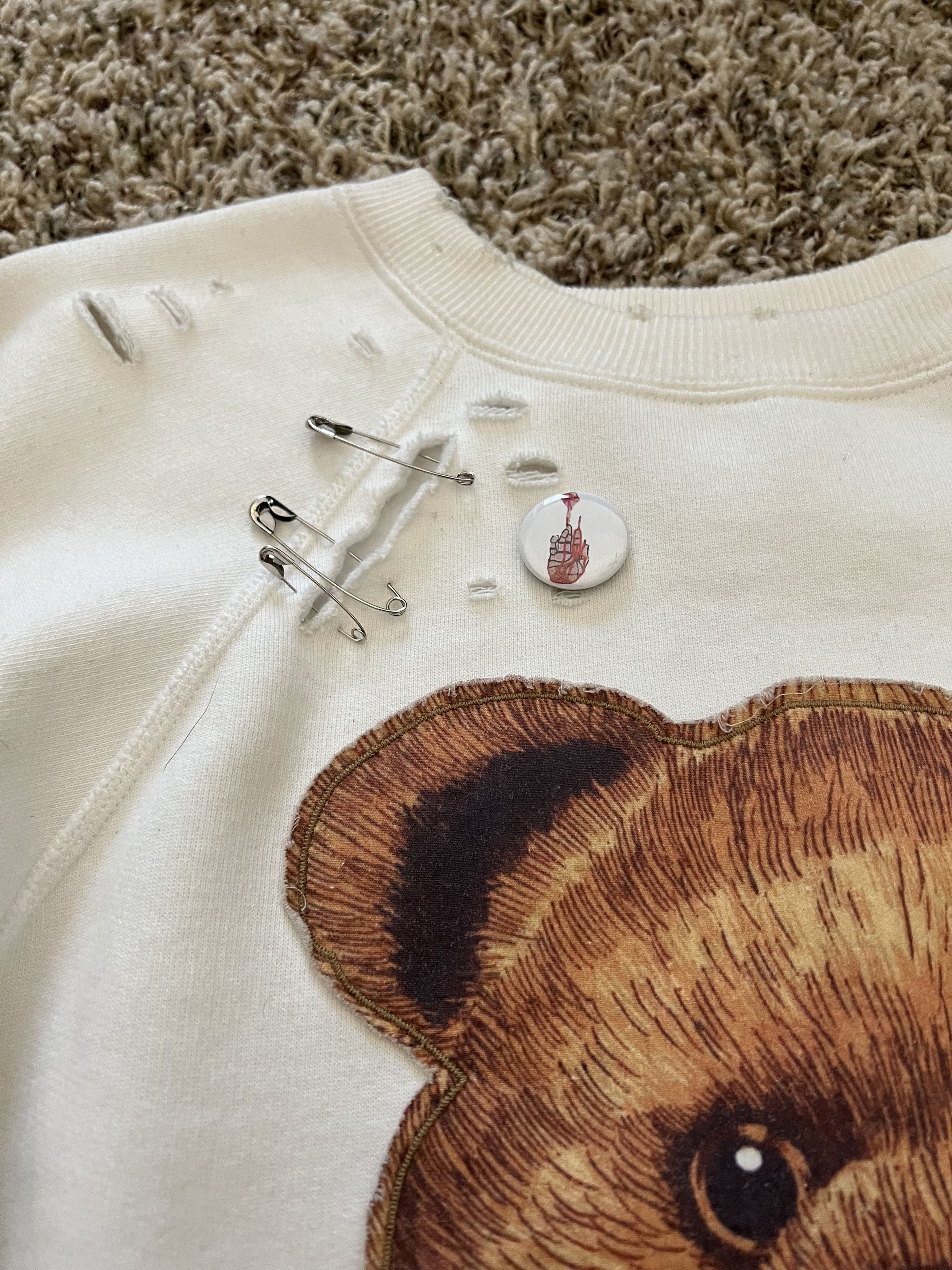 R13 R13 Teddy Punk Crewneck Sweatshirt Size US XS / EU 42 / 0 - 6 Thumbnail