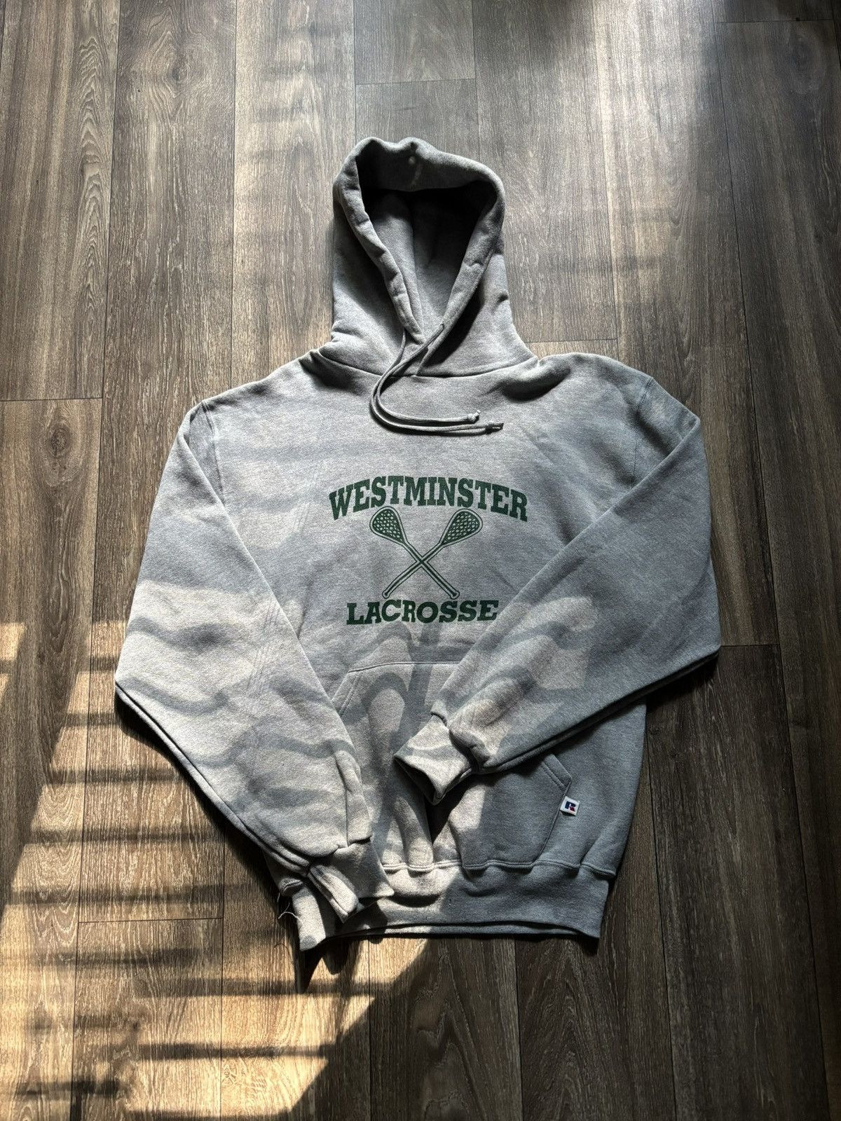 Russell Athletic Vintage Westminster Lacrosse Grey Hoodie Size US M / EU 48-50 / 2 - 2 Thumbnail
